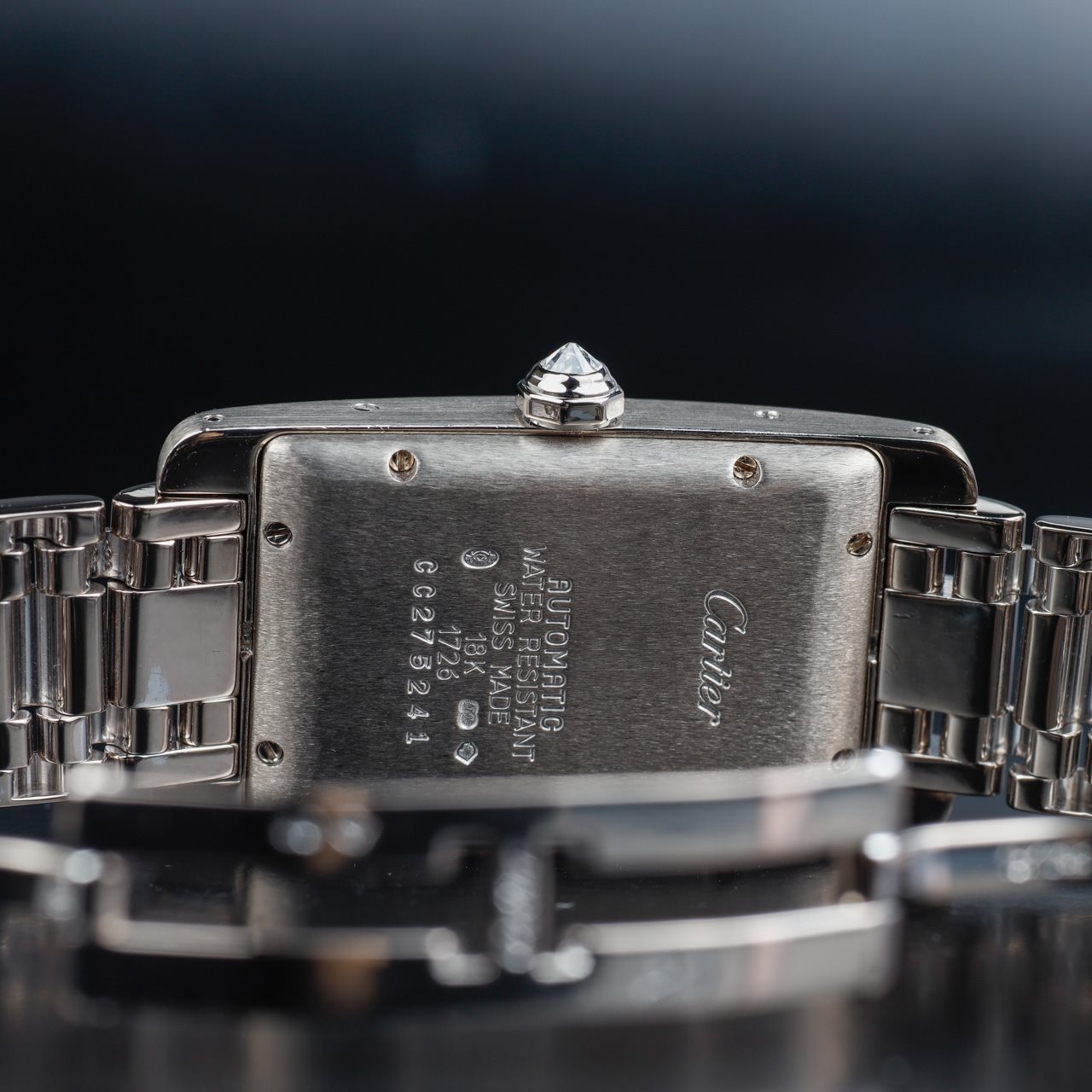 Exel Watches Cartier Tank Américaine with natural diamonds customization 10