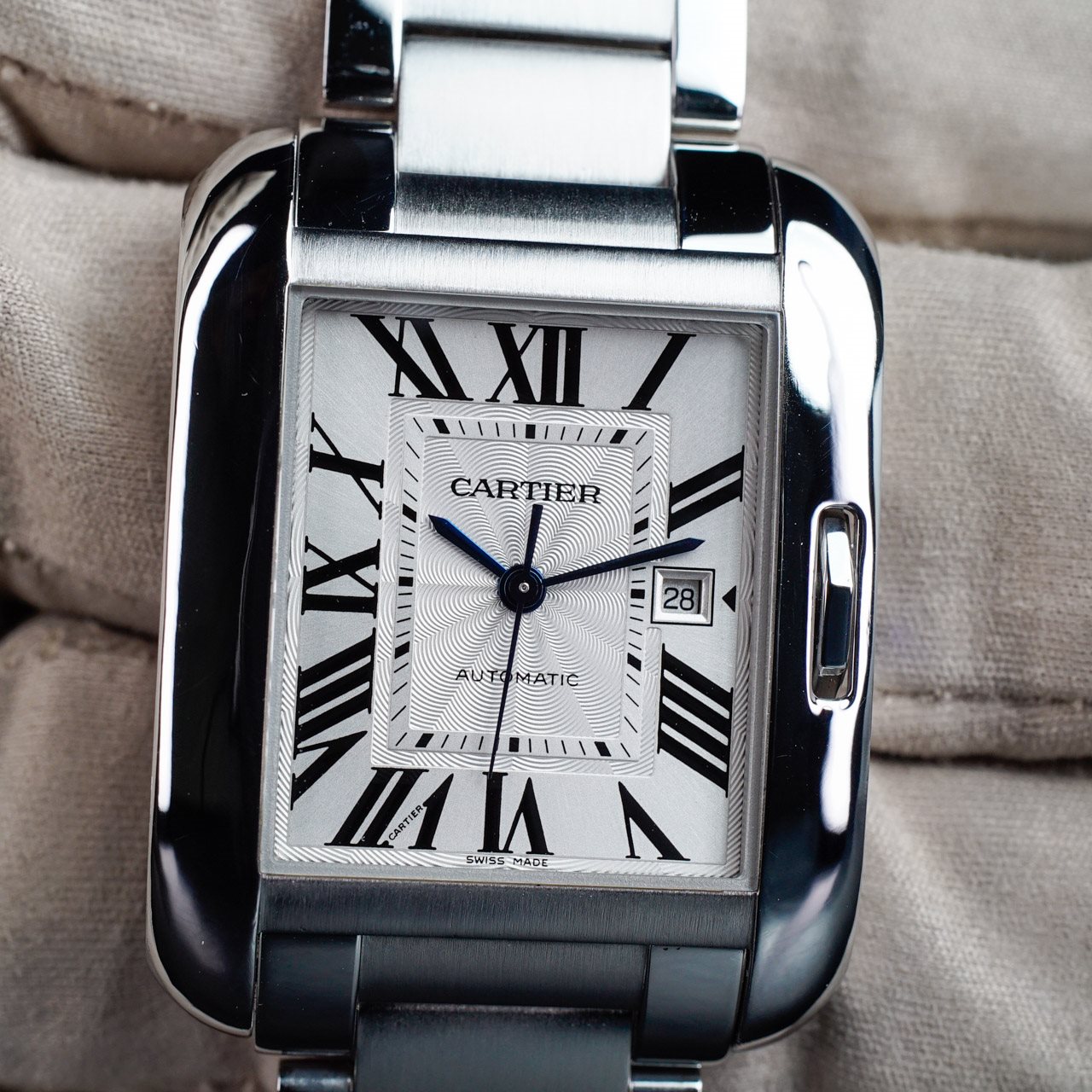 Cartier Tank Anglaise acier 10
