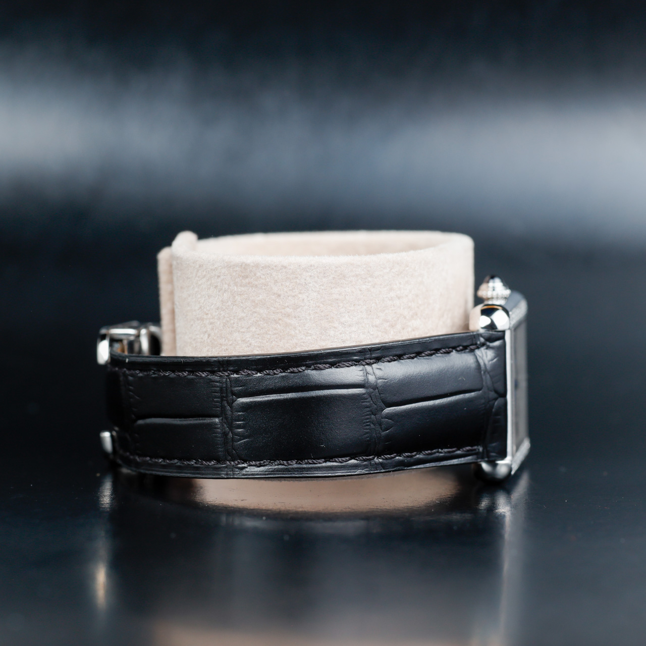 Cartier Tank Solo With Natural Diamonds Customization steel 5