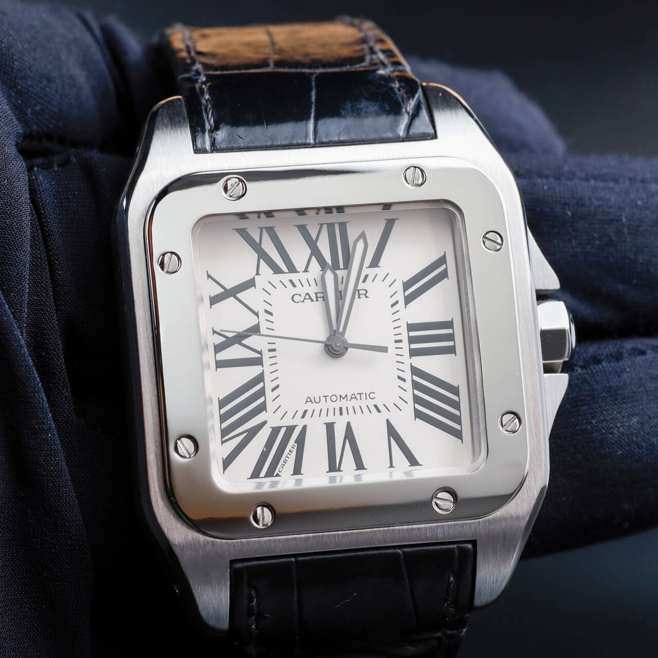 Cartier Santos 100 stahl 9