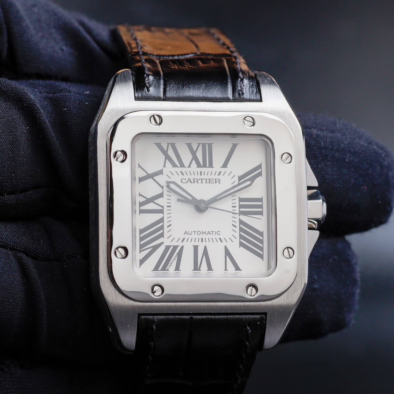 Cartier Santos 100 stahl 8