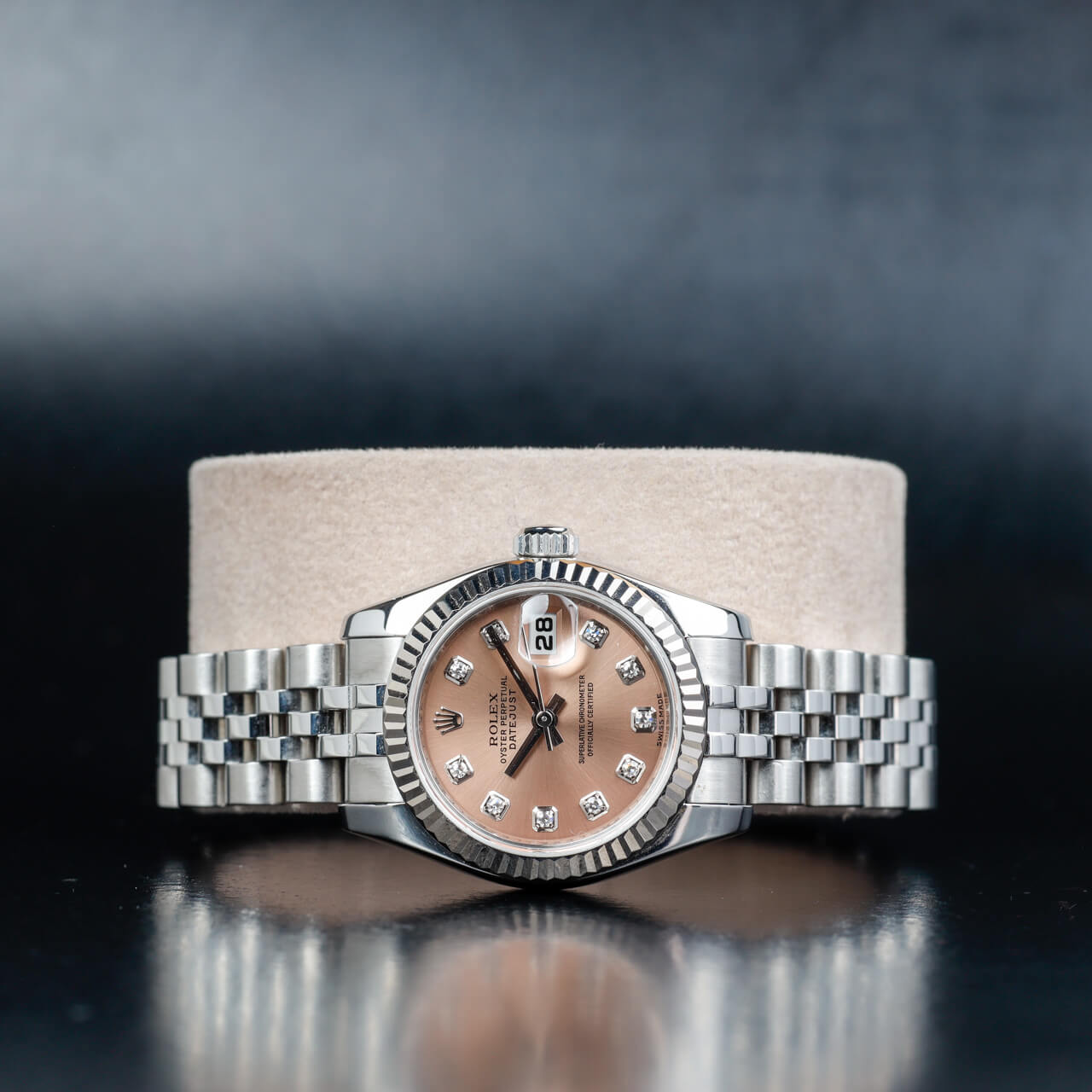 Rolex Lady-datejust 26 2008 in steel/white gold - dial rose