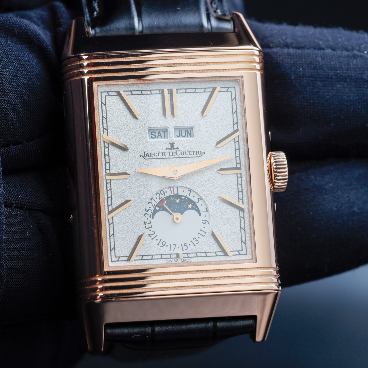 Jaeger-LeCoultre Reverso Tribute Duoface Calendar oro rosa 8