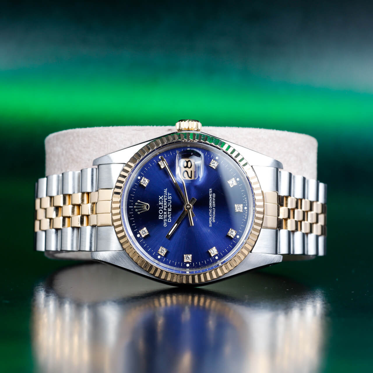 Rolex Datejust 36 1988 in acciaio/oro giallo quadrante blu con