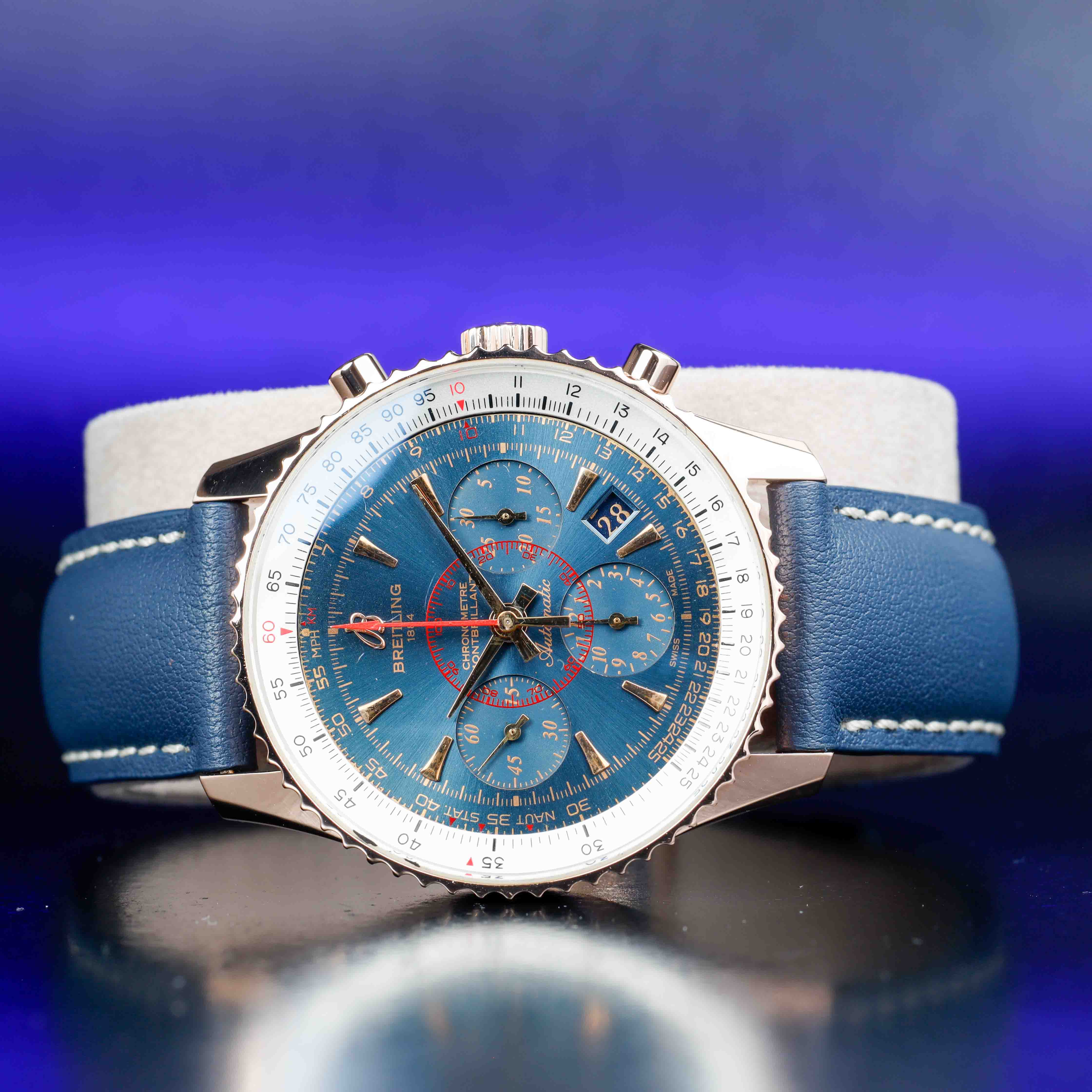 Breitling Montbrillant 01 in rose gold - quadrante blue - 3