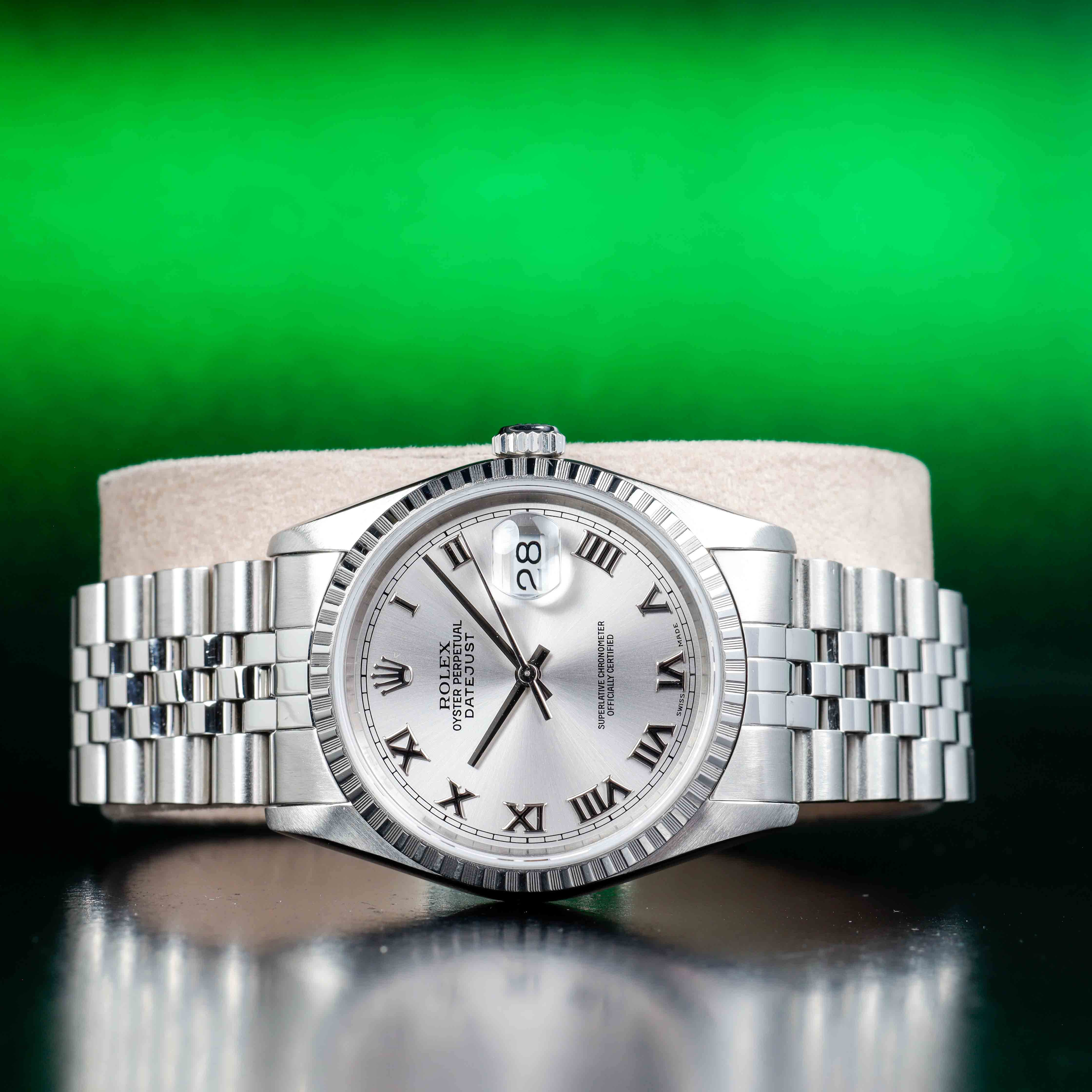 Rolex Datejust 36 2009 in steel/white gold - dial rose with