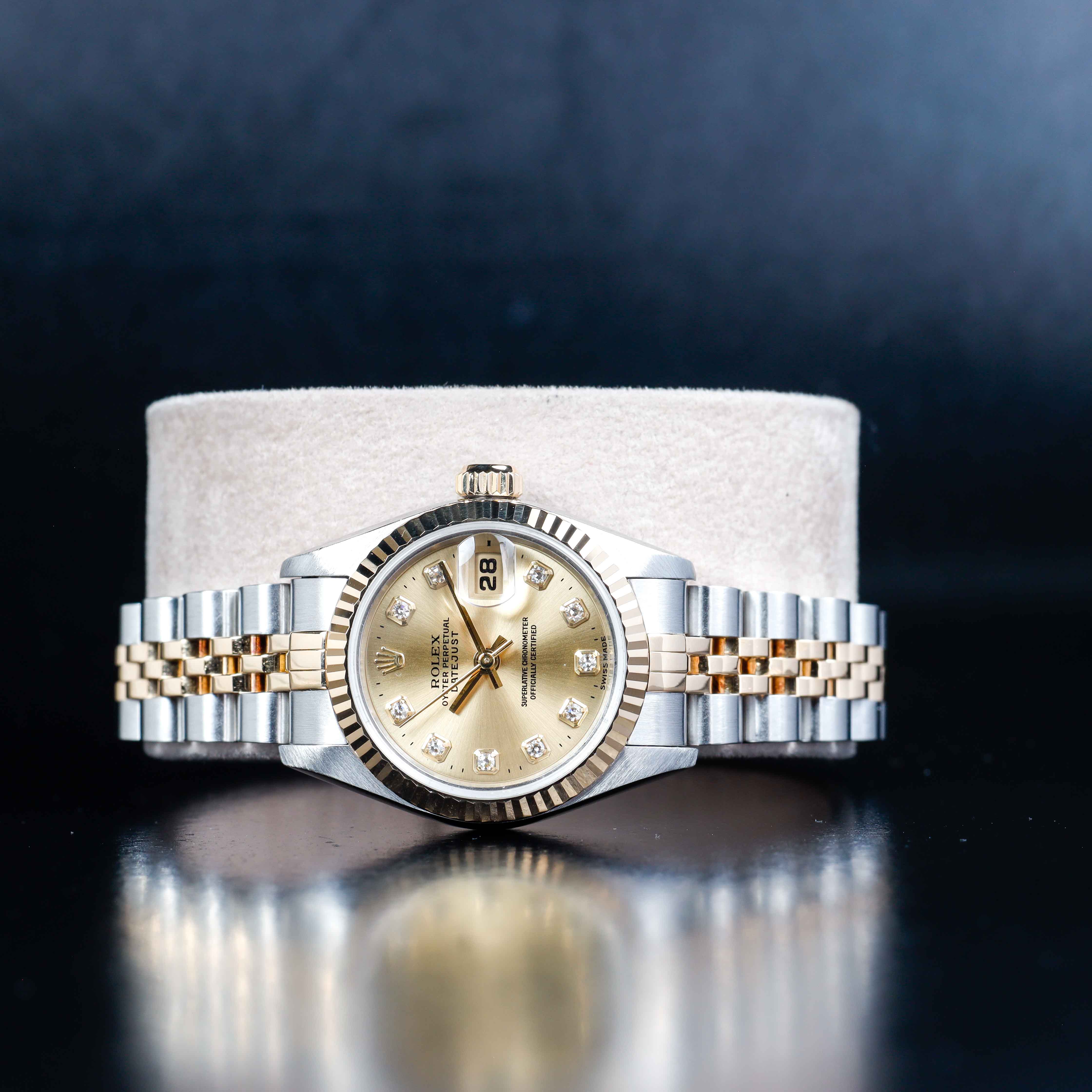 Rolex Lady-datejust 26 1995 in steel/yellow gold - dial champagne