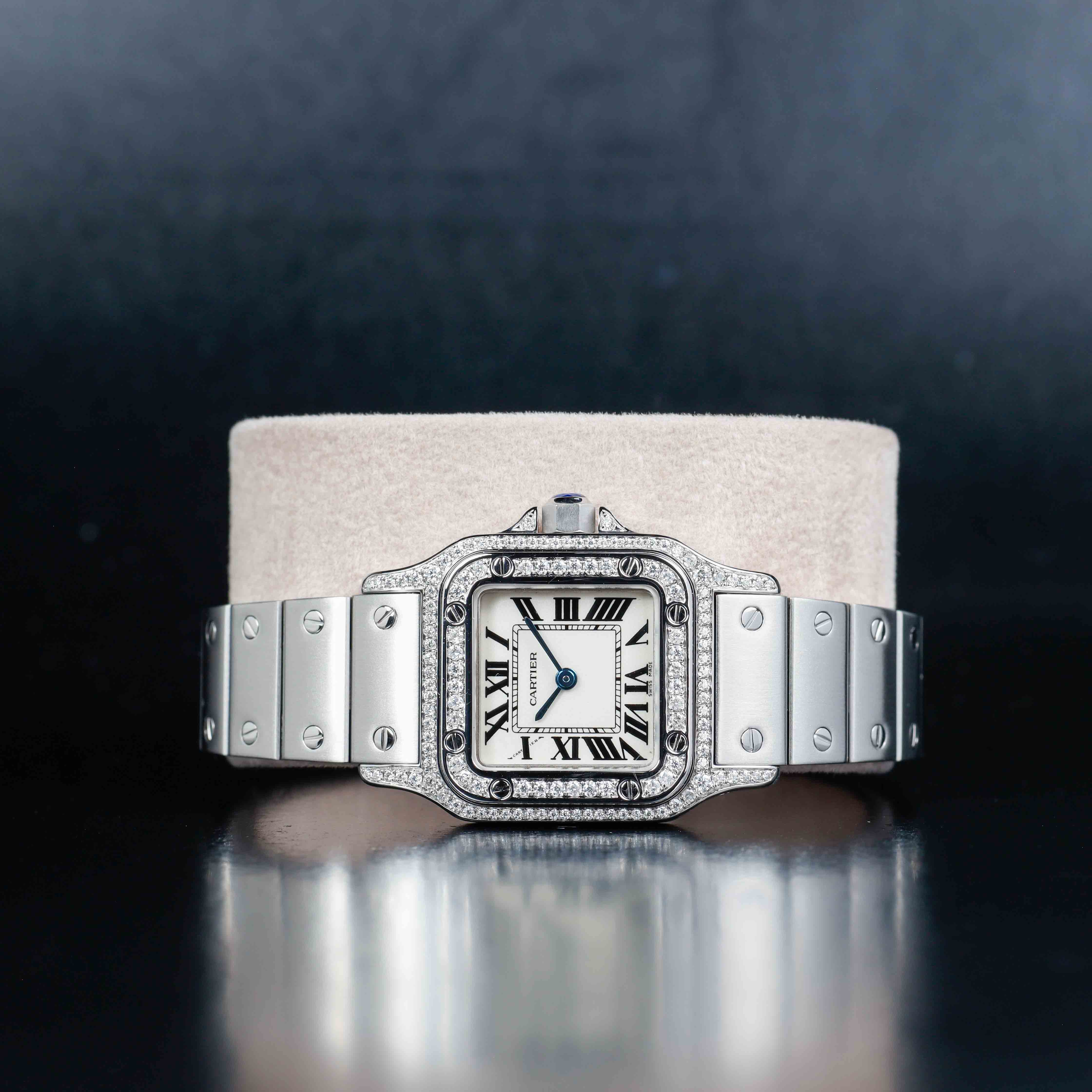 Cartier Santos GalbÉe With Natural Diamonds Customization acciaio 2