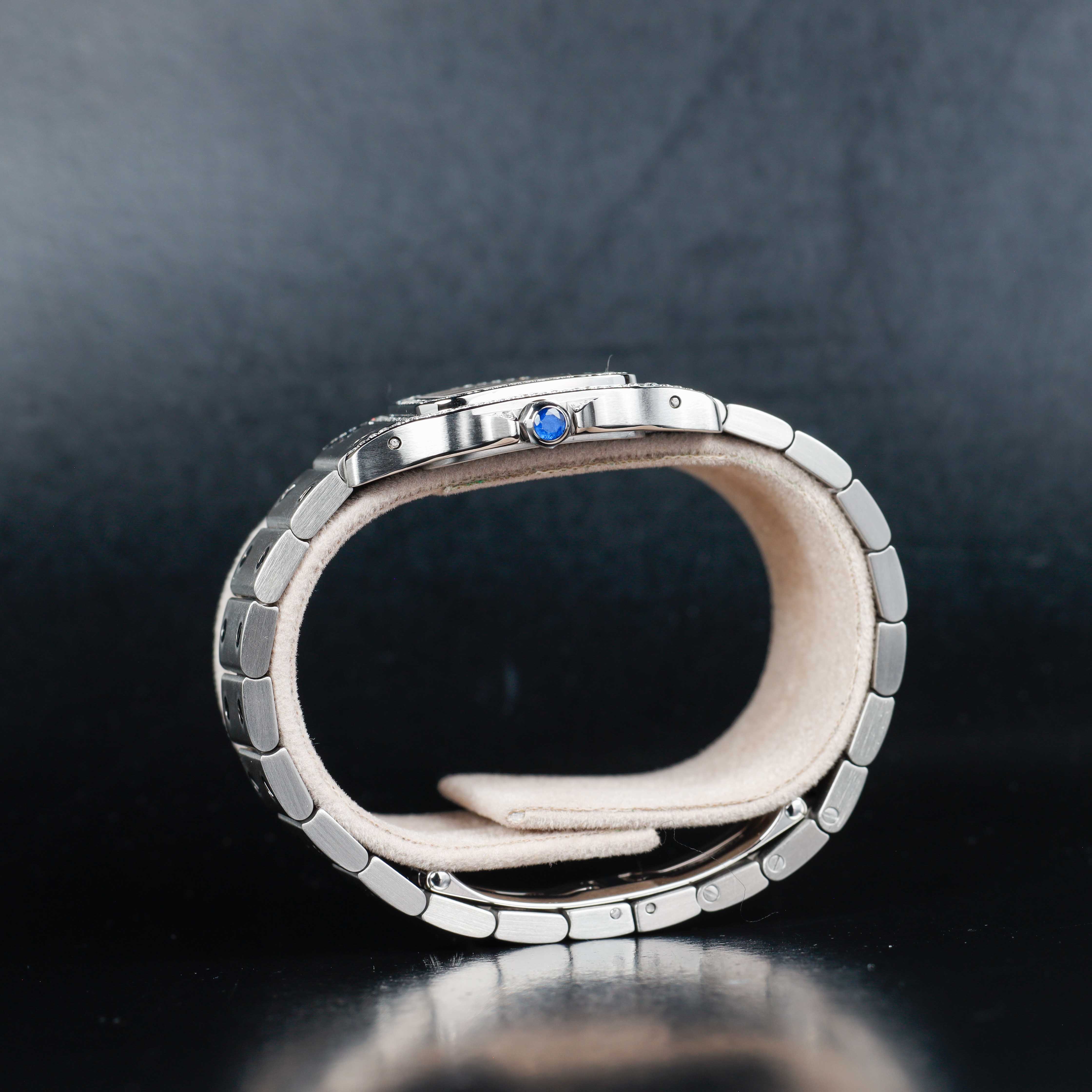 Cartier Santos GalbÉe With Natural Diamonds Customization acciaio 8