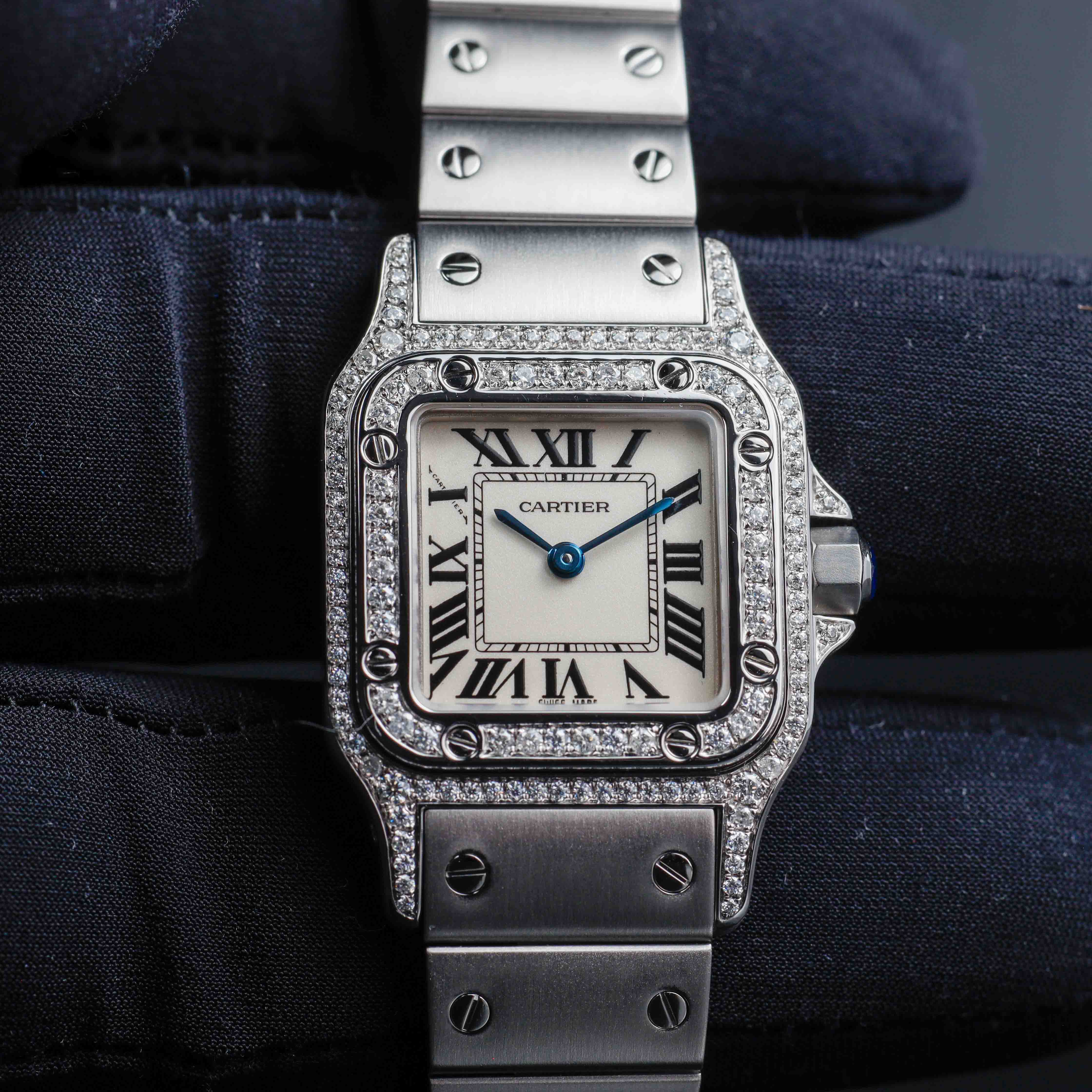 Cartier Santos GalbÉe With Natural Diamonds Customization acciaio 10
