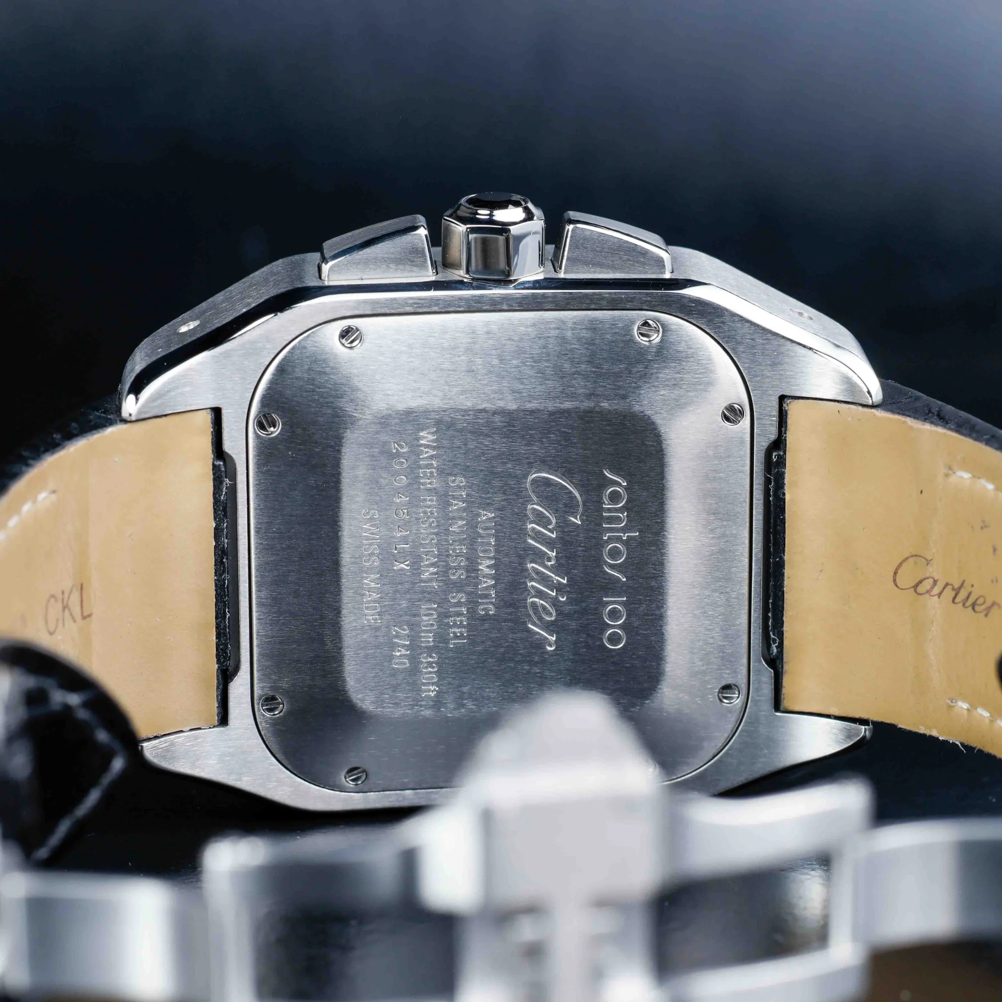 Cartier Santos 100 Xl Chronograph Mit Natürlichen Diamanten Personalisierung stahl 9