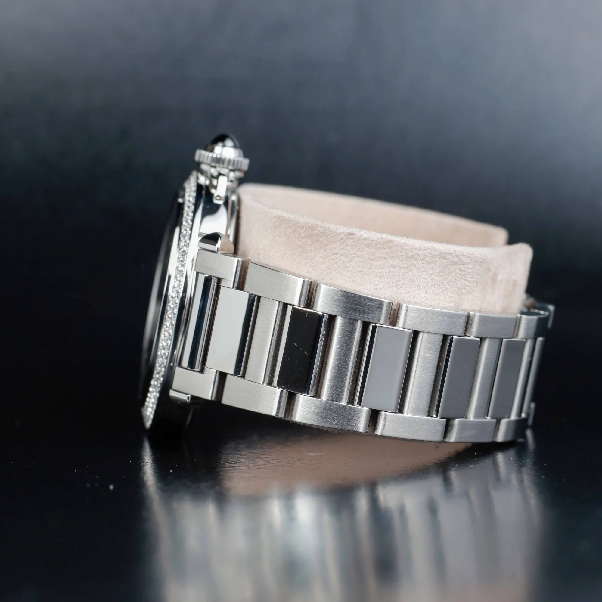 Cartier Pasha Mit Natürlichen Diamanten Nach Maß stahl 3