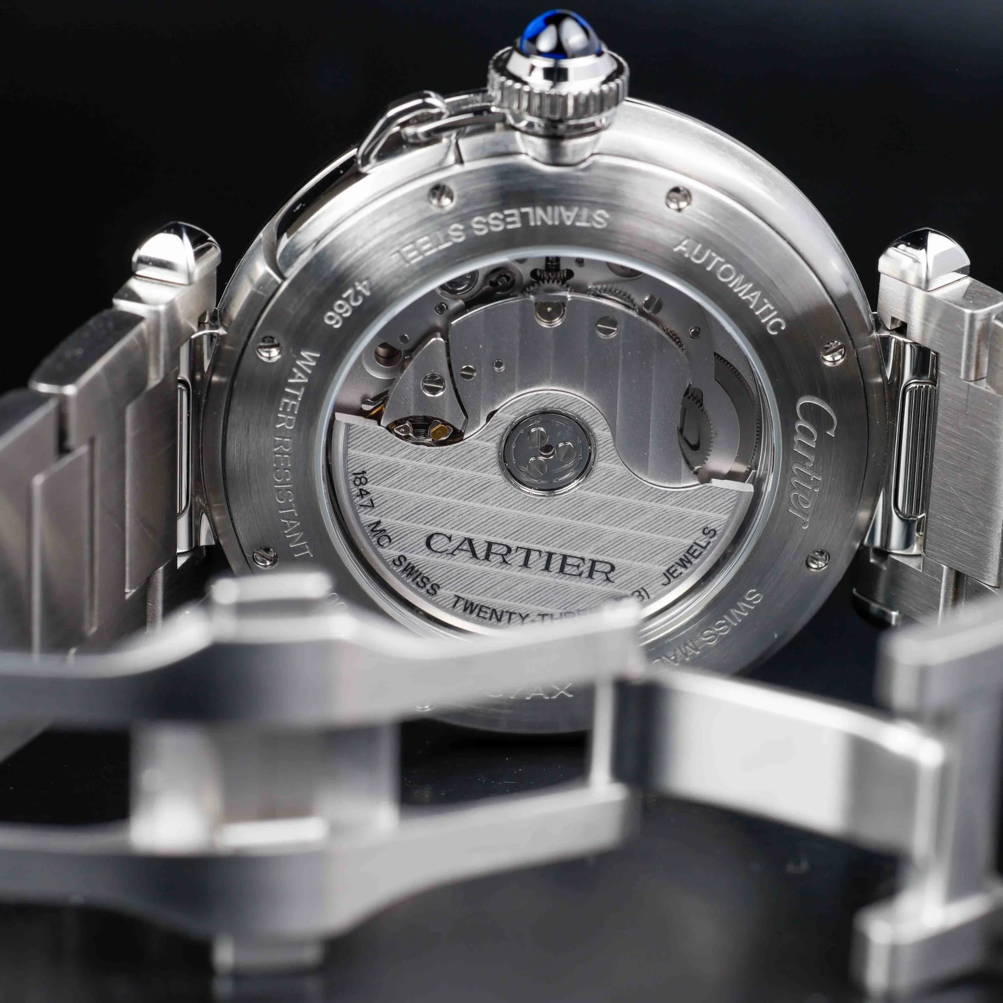 Cartier Pasha Mit Natürlichen Diamanten Nach Maß stahl 10