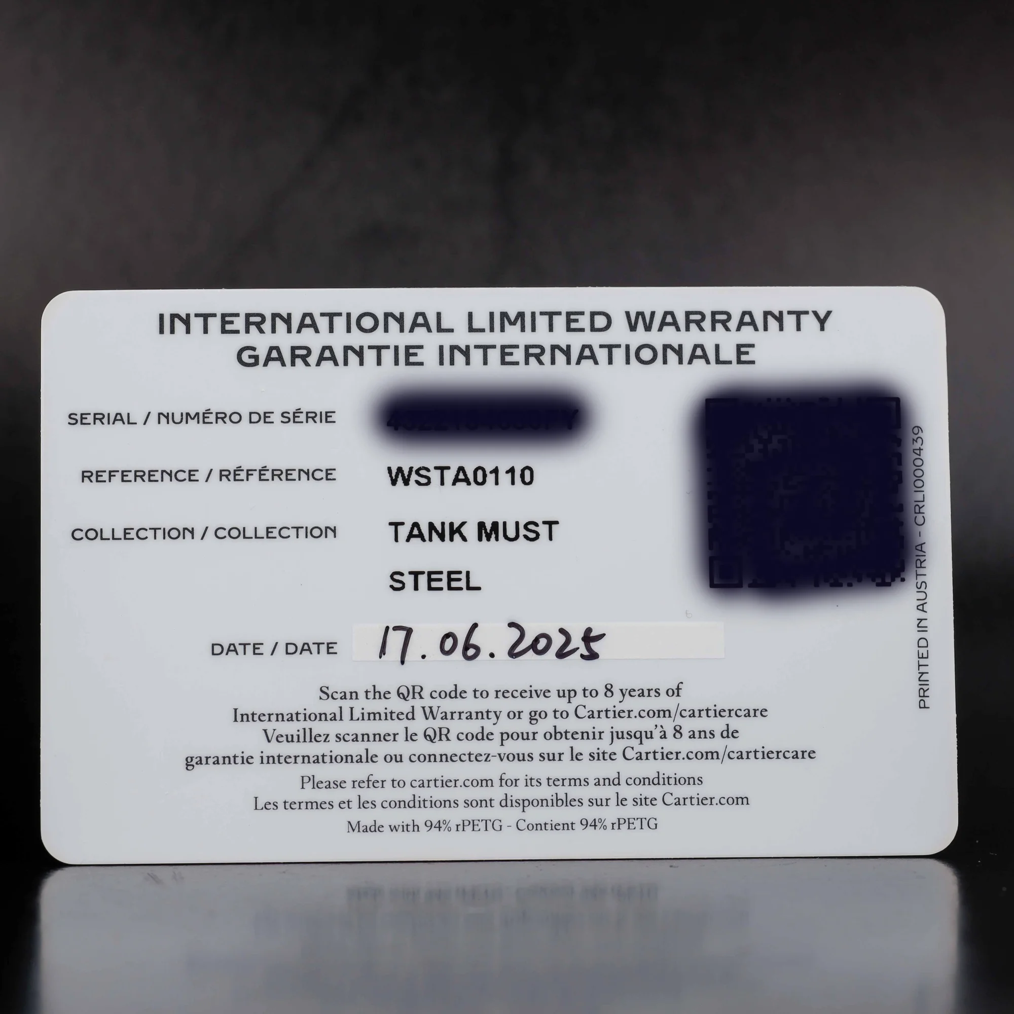 Cartier Tank Must steel 12