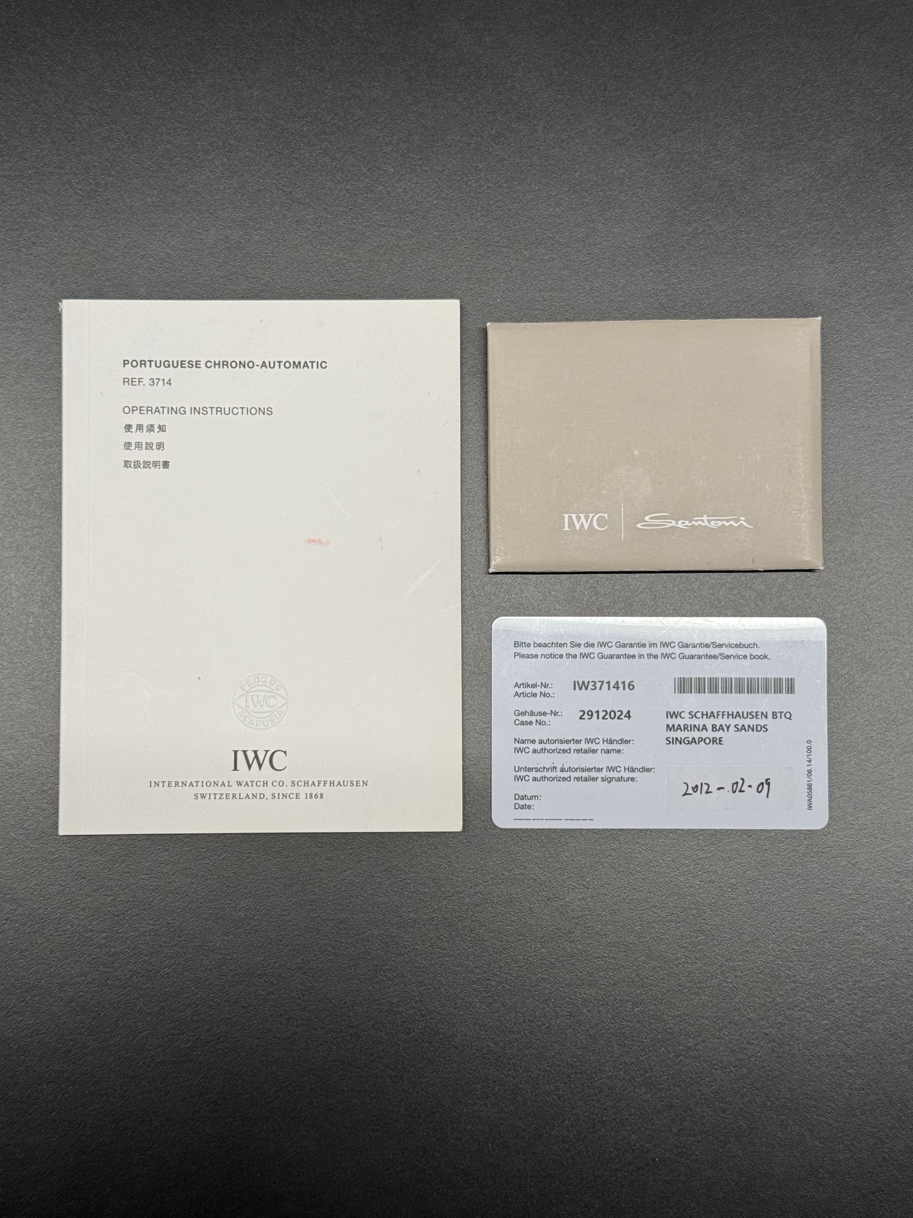 IWC Portugiesischer Chronograph gelbgold 12