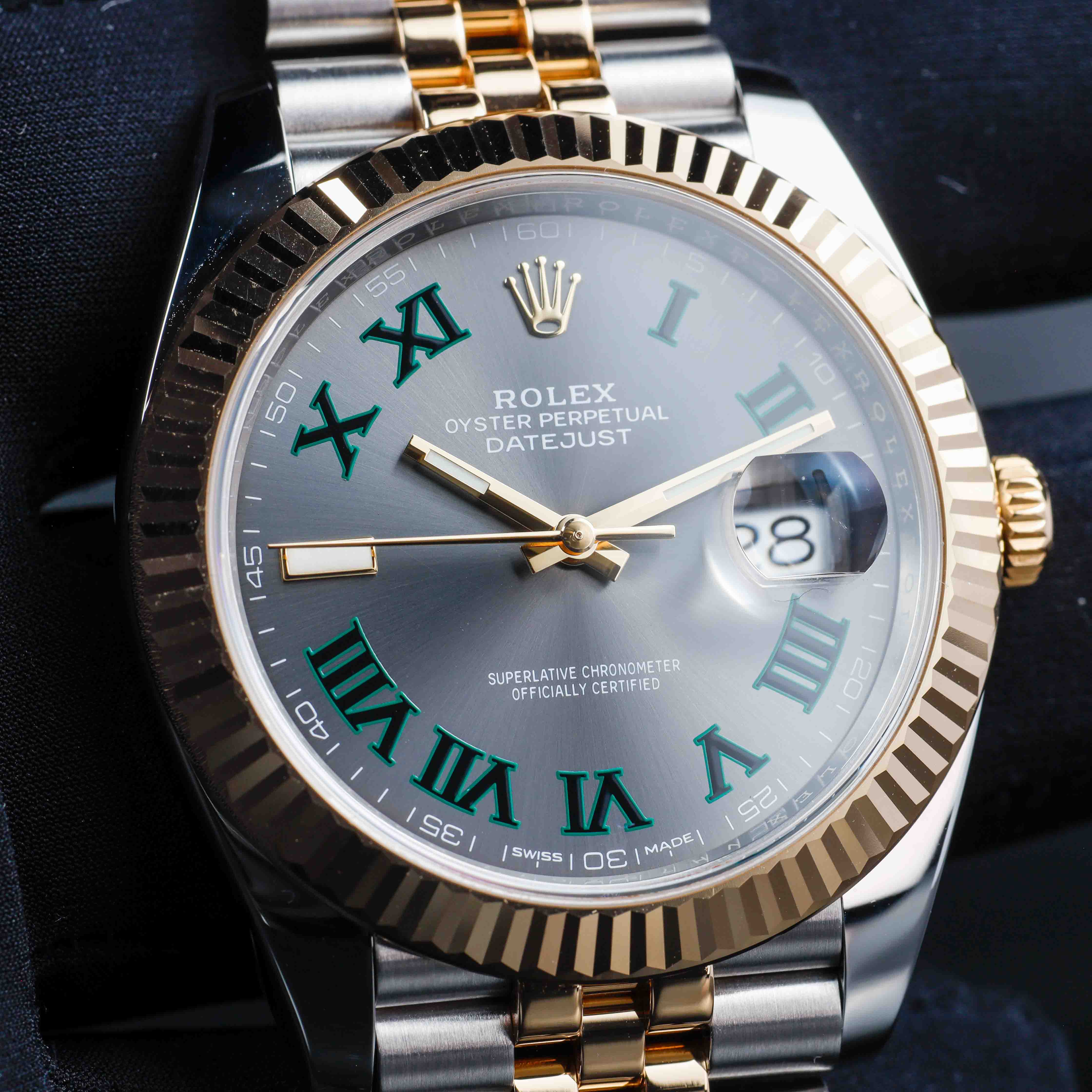 Rolex Datejust 41 wimbledon stahl/gelbgold 10