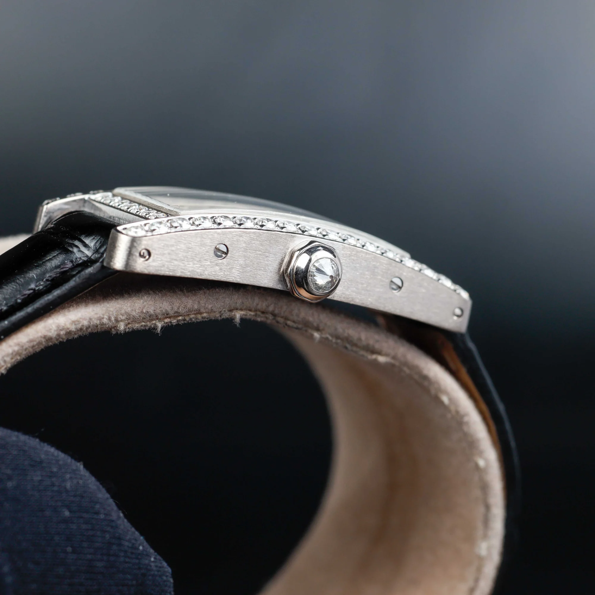 Cartier Tank AmÉricaine Avec Diamants Naturels Personnalisation or blanc 5