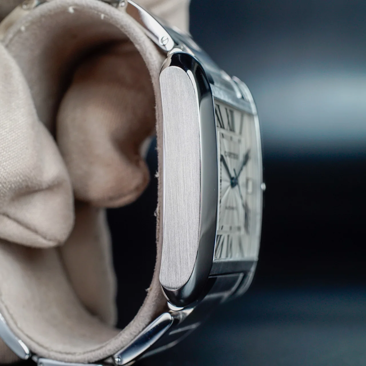 Cartier Tank Anglaise Xl acciaio 7