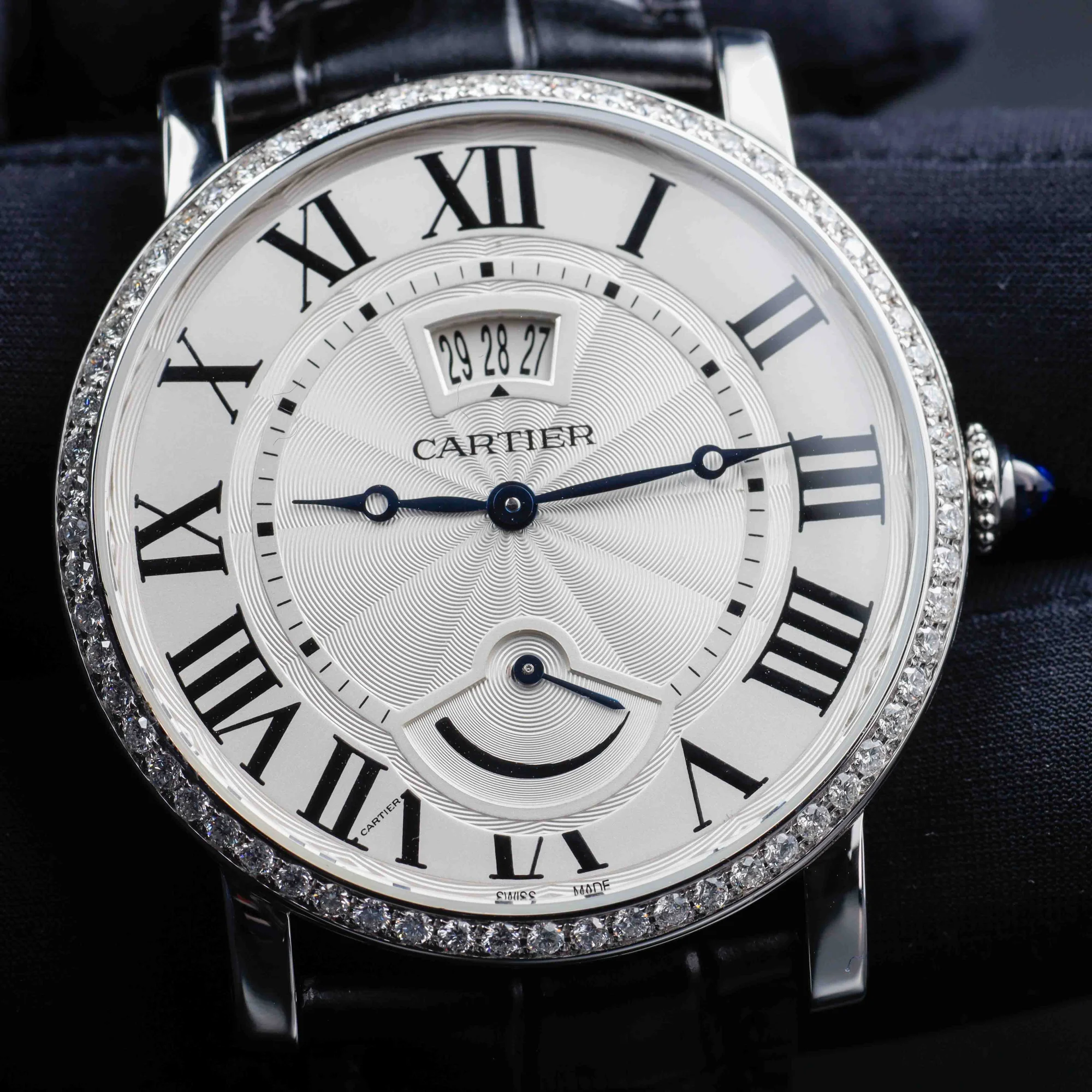Cartier Rotonde De Cartier Mit Natürlichen Diamanten Nach Maß stahl 9