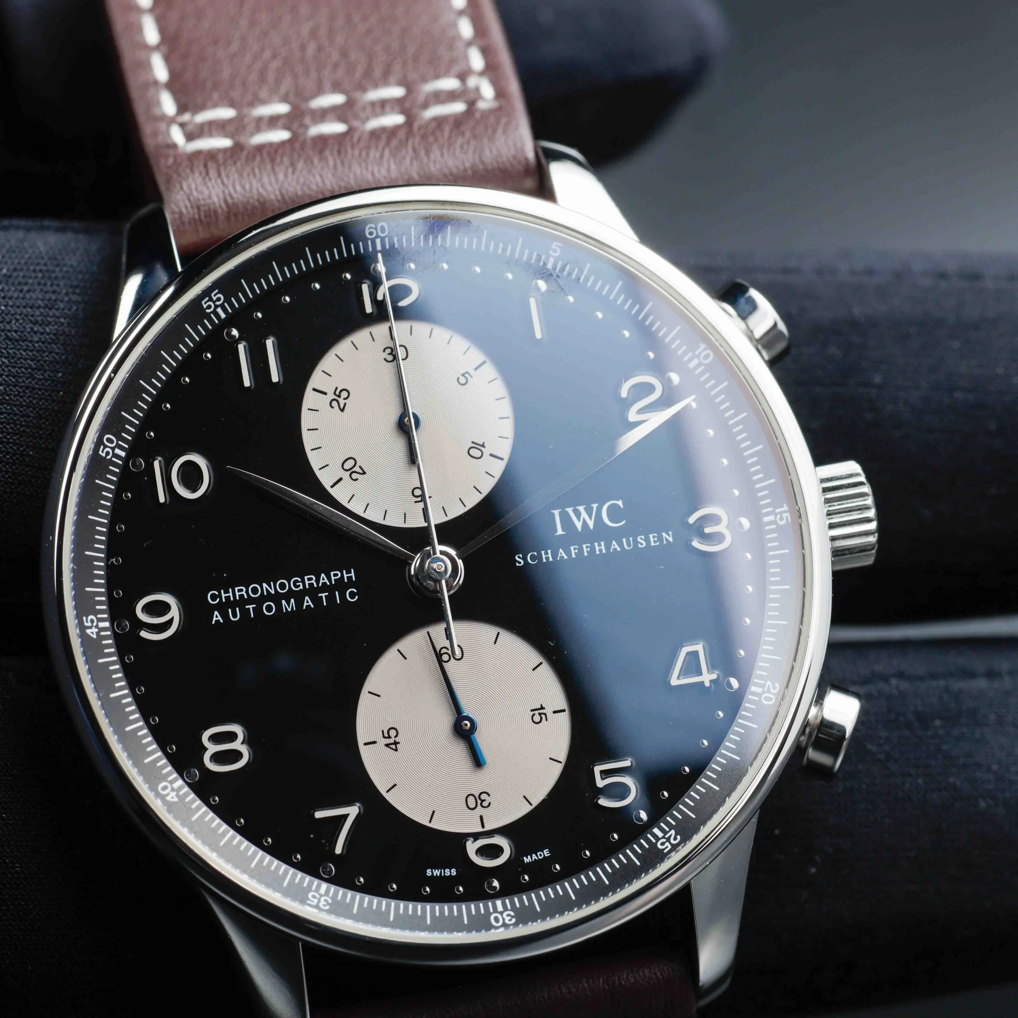 IWC Chronographe Portugais acier 8