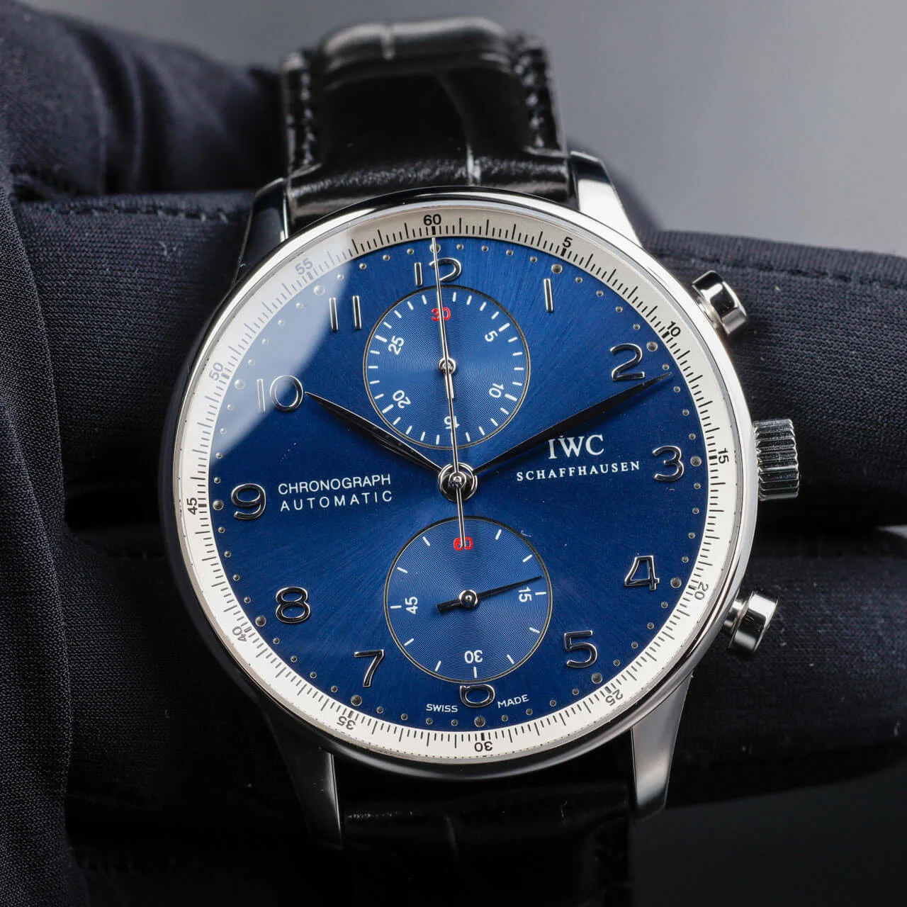 IWC Portugiesischer Chronograph laureus stahl 8
