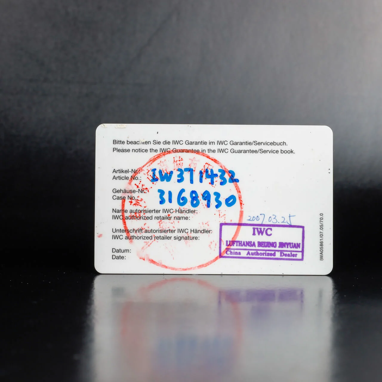 IWC Portugiesischer Chronograph laureus stahl 12