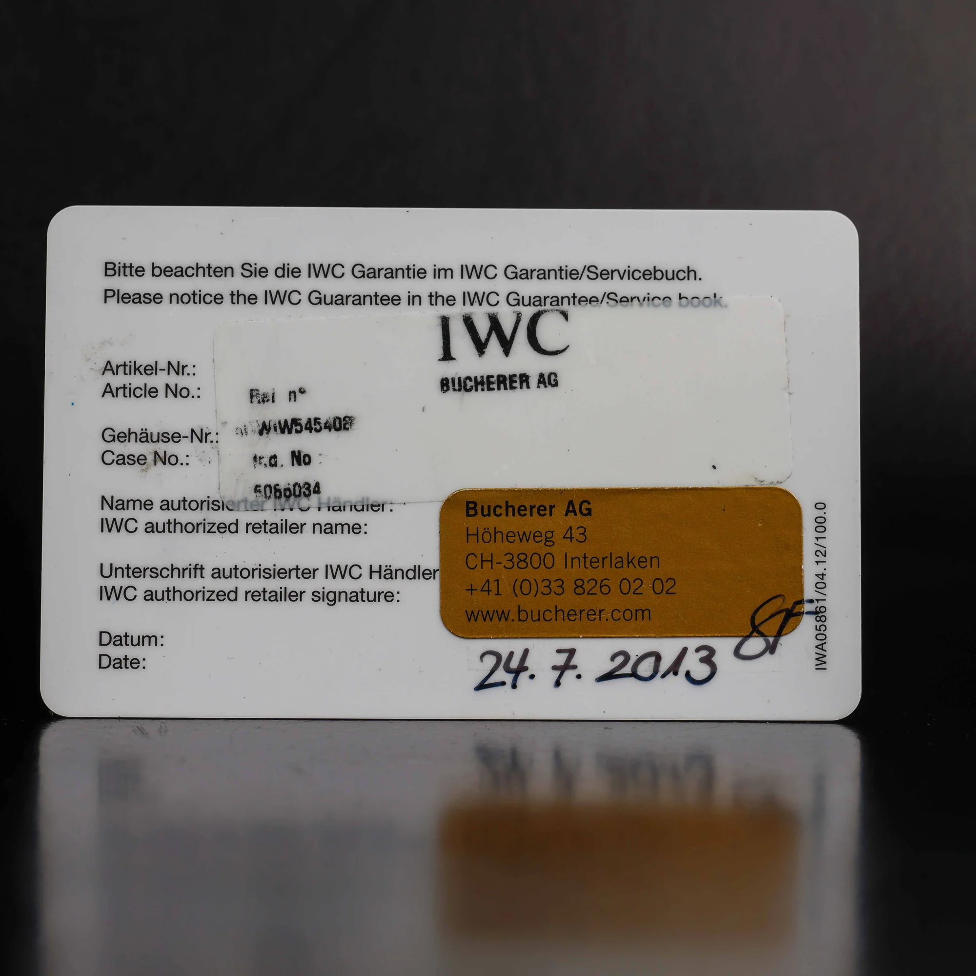 IWC Portuguese Hand-wound acciaio 12