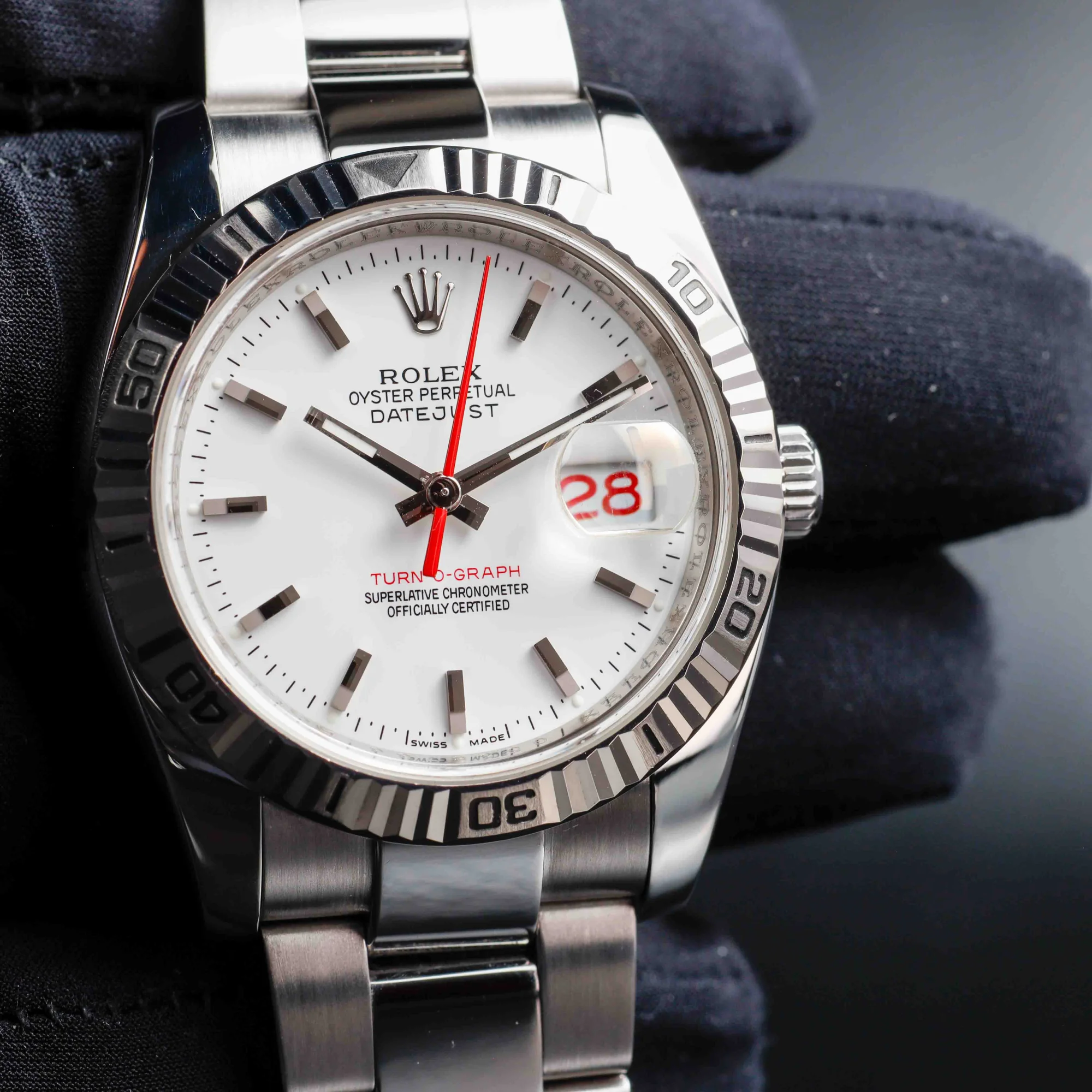 Rolex Datejust Turn-o-graph stahl/weißgold 10