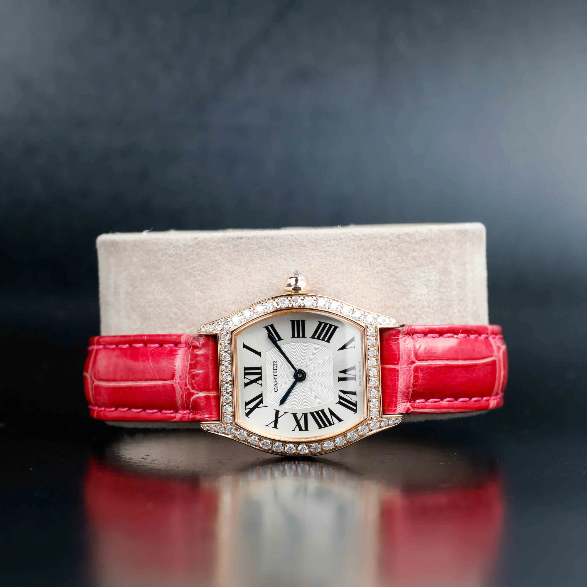 Cartier Tortue Mit Natürlichen Diamanten Nach Maß rosa gold 2