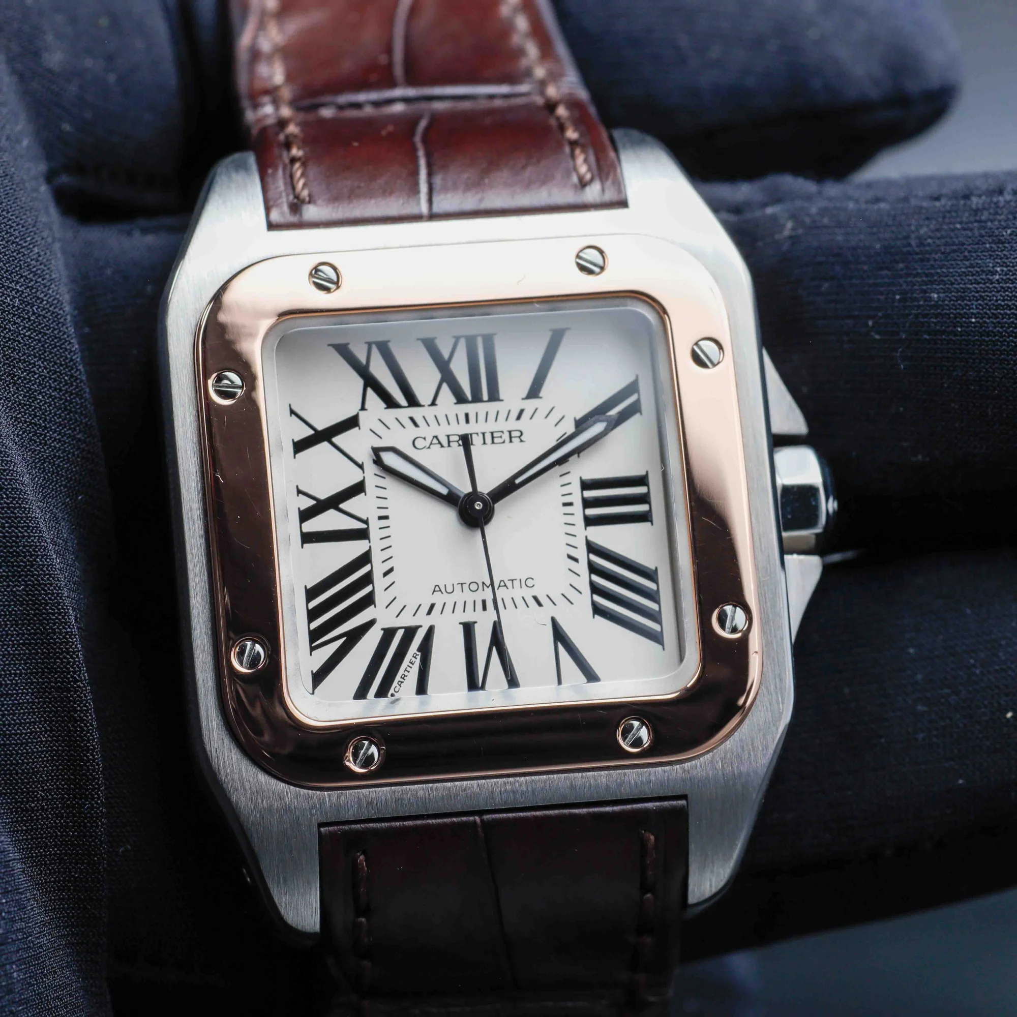 Cartier Santos 100 stahl/roségold 8