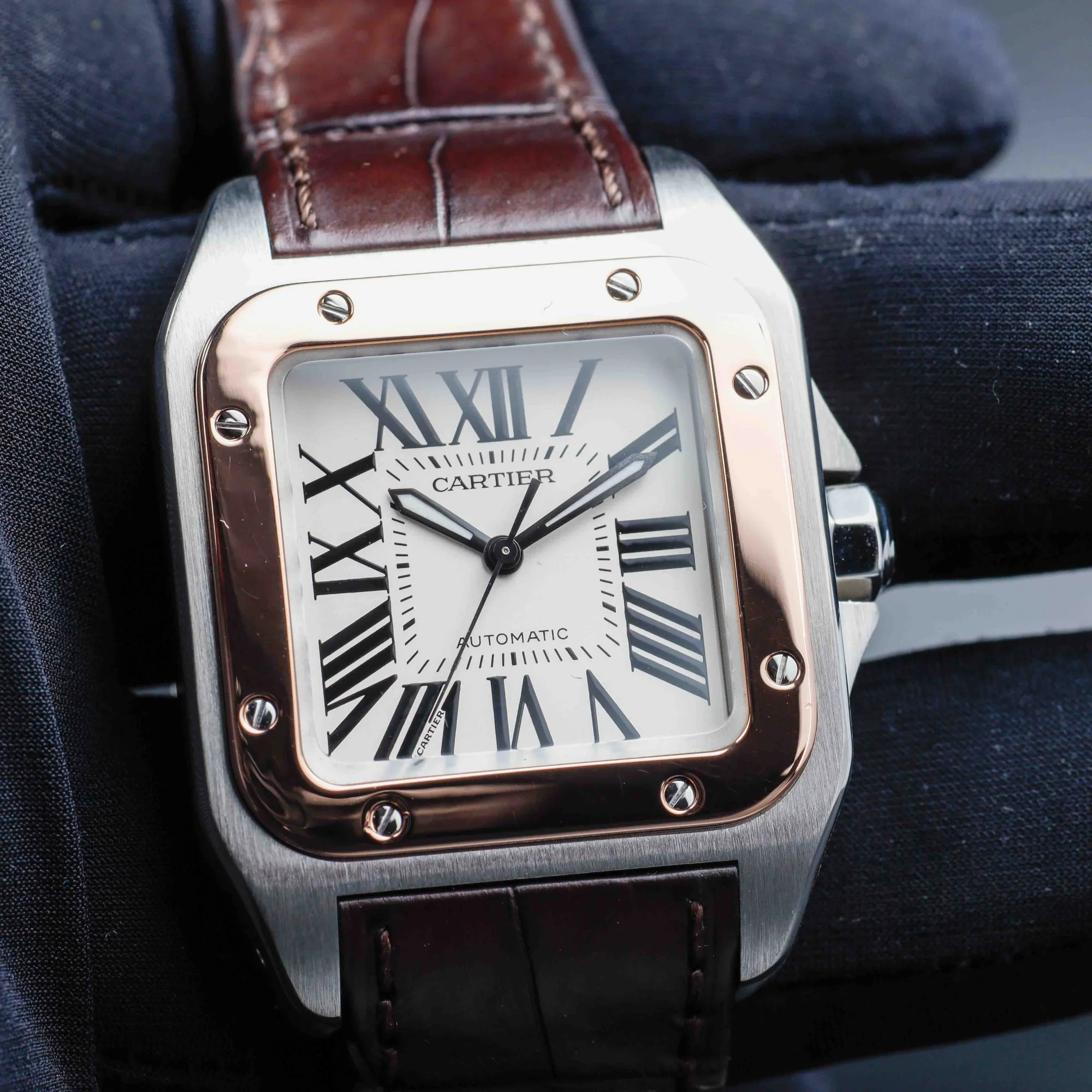 Cartier Santos 100 stahl/roségold 9