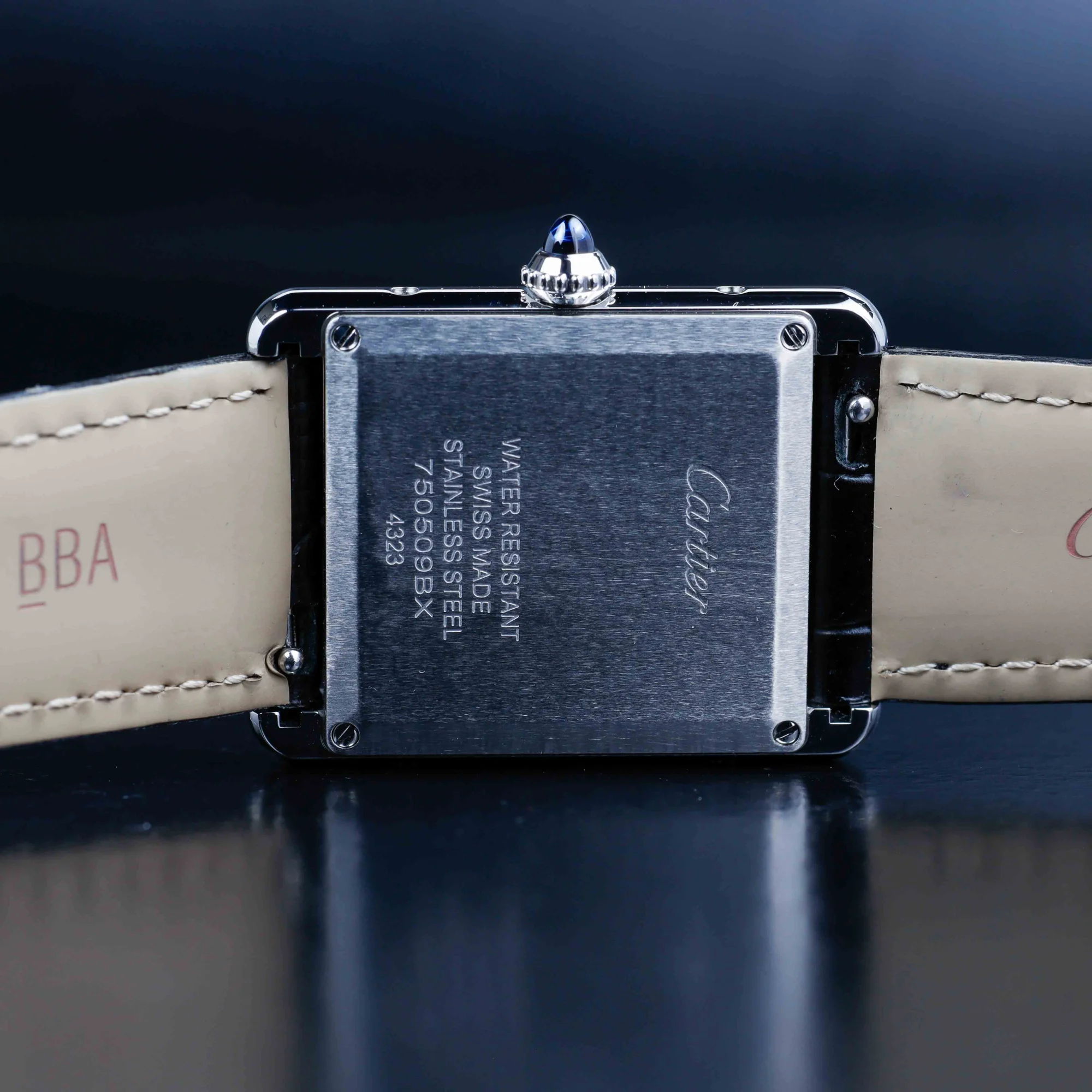 Cartier Tank Muss stahl 9