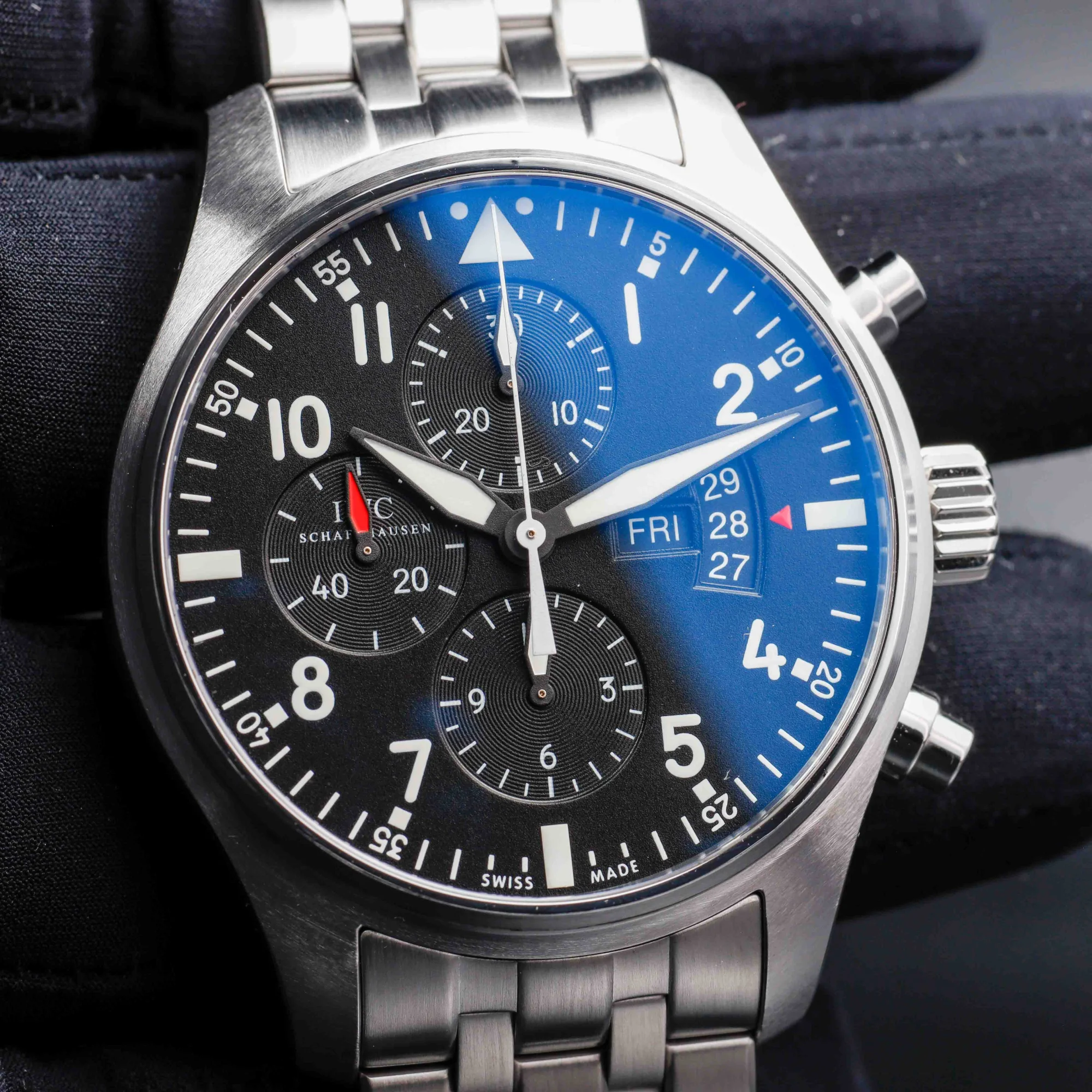 IWC Pilot Chronograph acciaio 10
