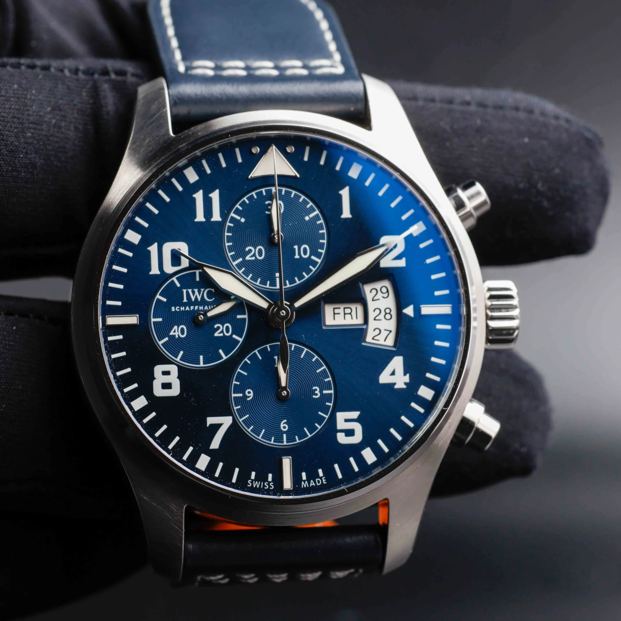 IWC Pilot Chronograph le Petit Prince Limited Edition stahl 9