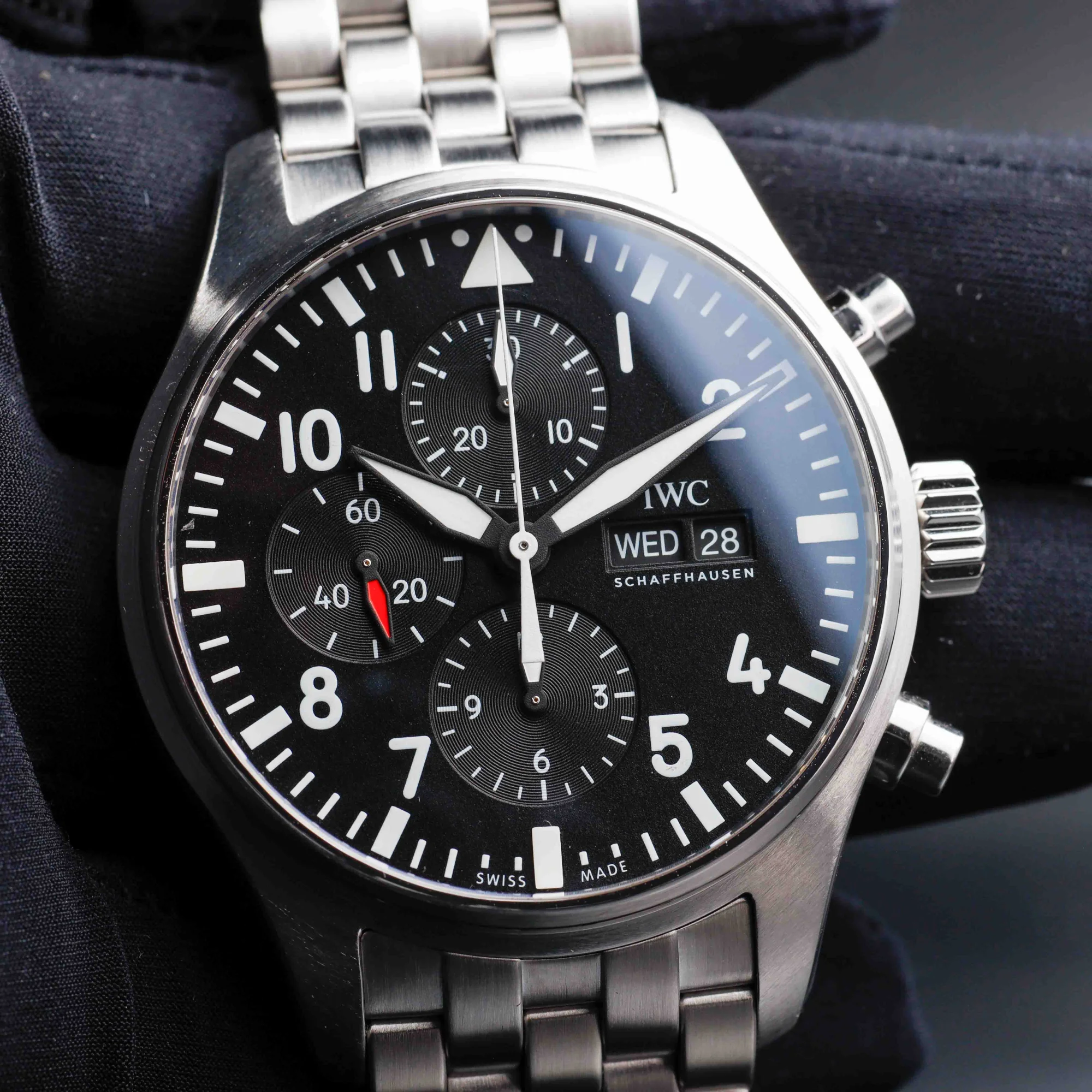 IWC Pilot Chronograph acciaio 10