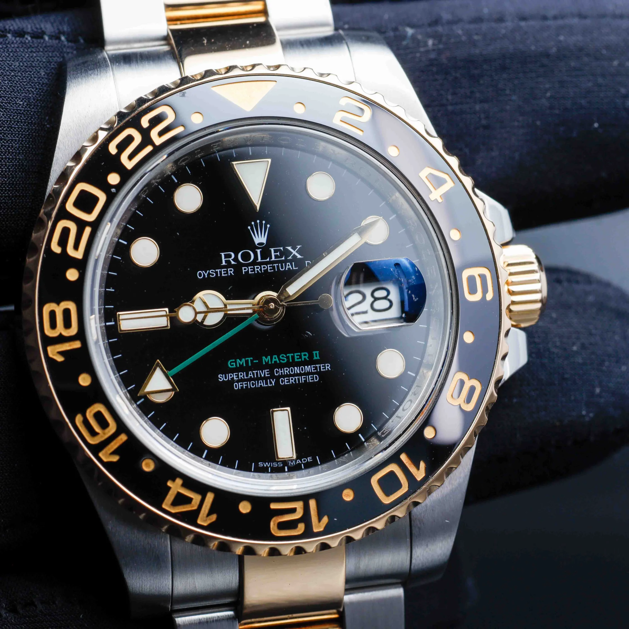 Rolex Gmt-master Ii stahl/gelbgold 9