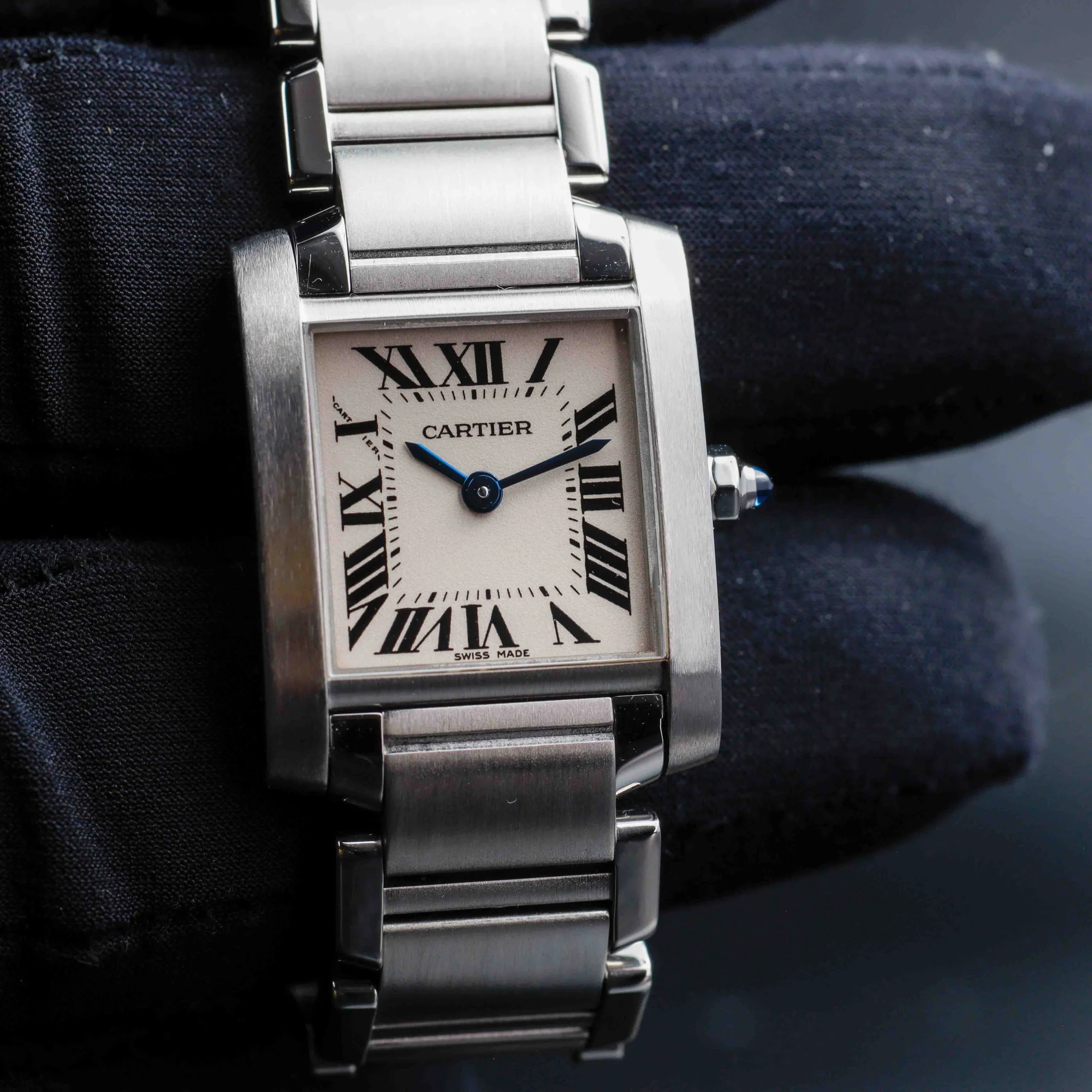 Cartier Tank Française acciaio 10