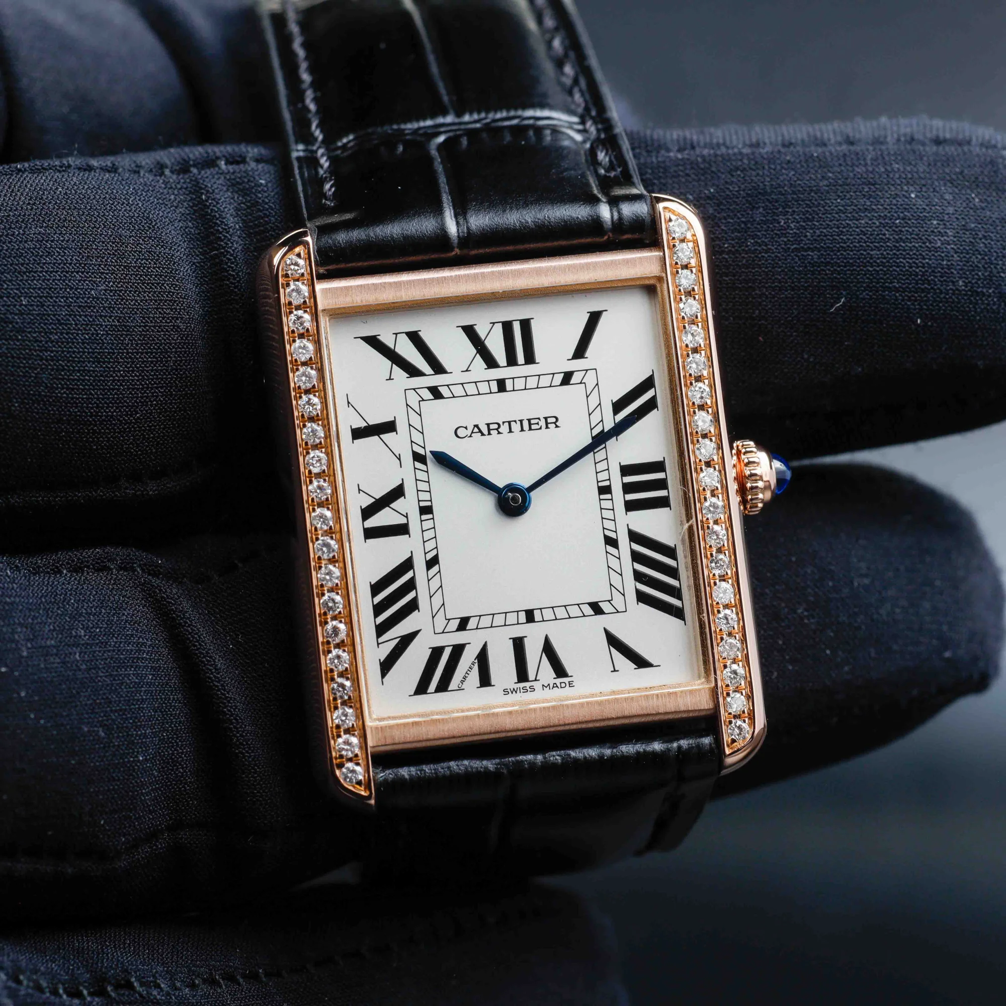 Cartier Tank Solo With Natural Diamonds Customization acciaio/oro 8