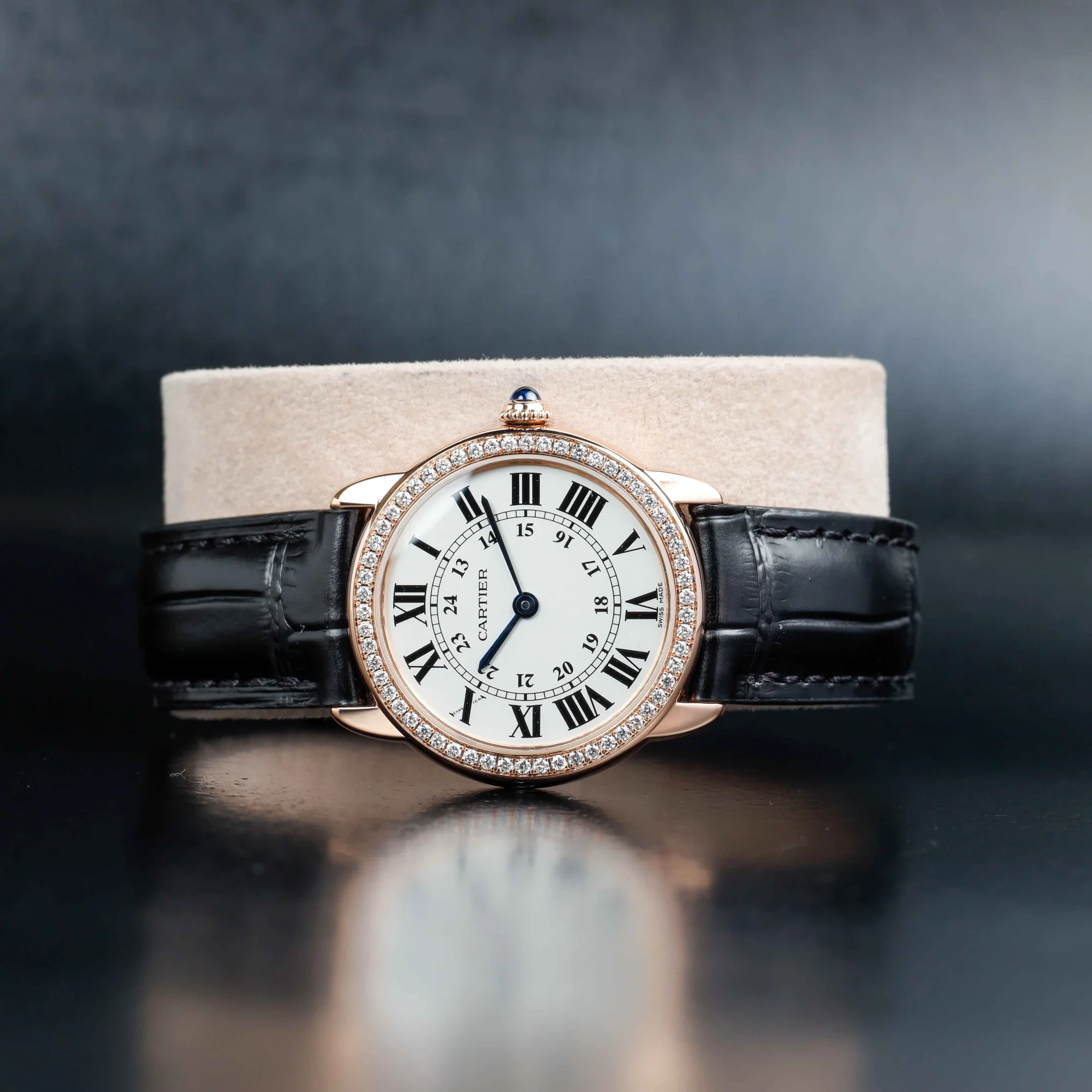 Cartier Ronde Solo Mit Natürlichen Diamanten Nach Maß rosa gold 2