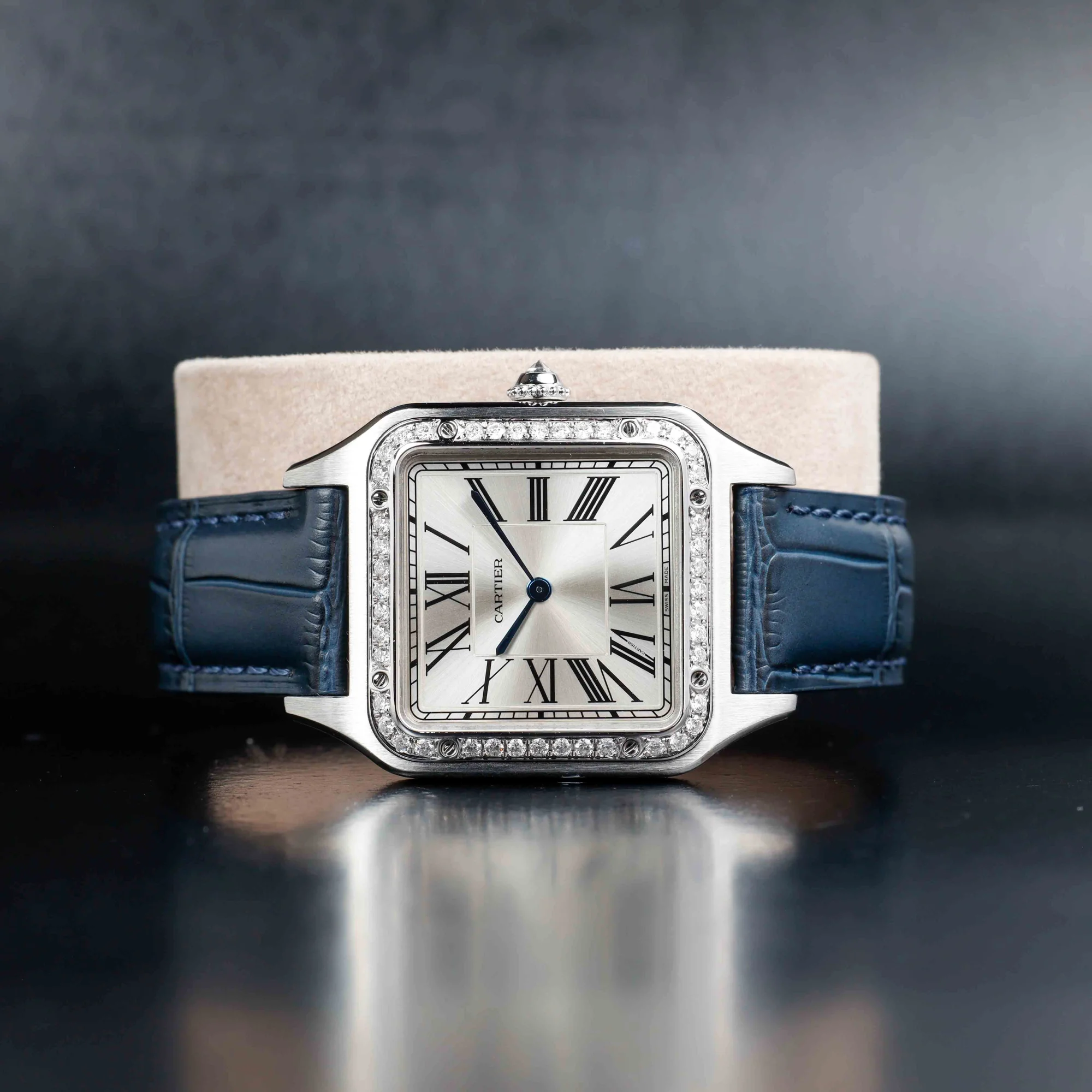 Cartier Santos Dumont Large Mit Natürlichen Diamanten Personalisierung stahl 2