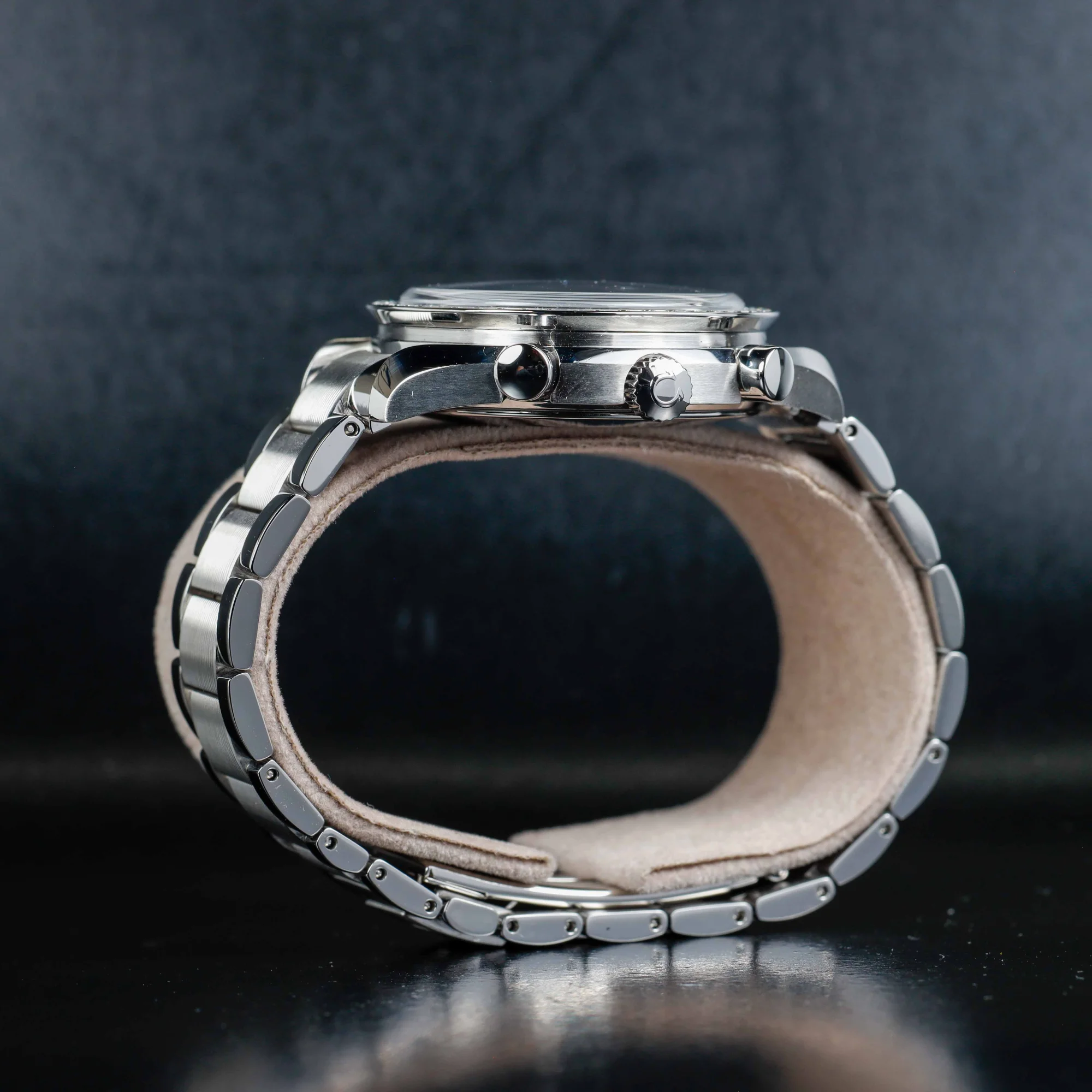 Oméga Speedmaster Avec Personnalisation En Diamants Naturels acier 8