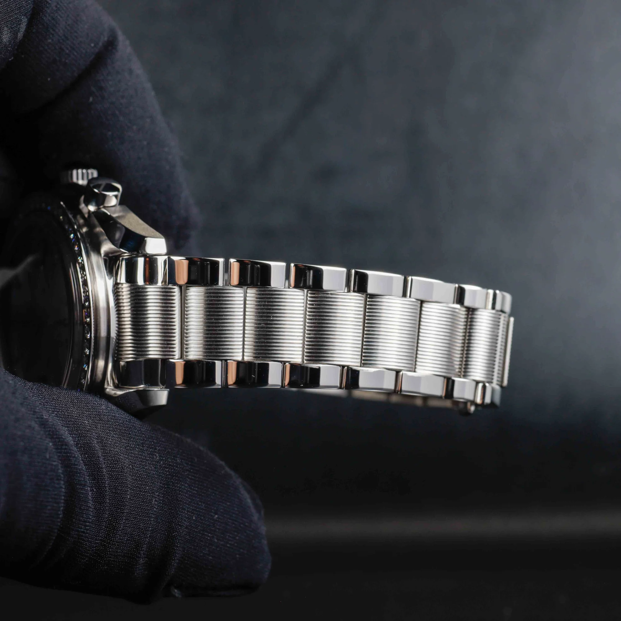 Oméga Speedmaster Avec Personnalisation En Diamants Naturels acier 9