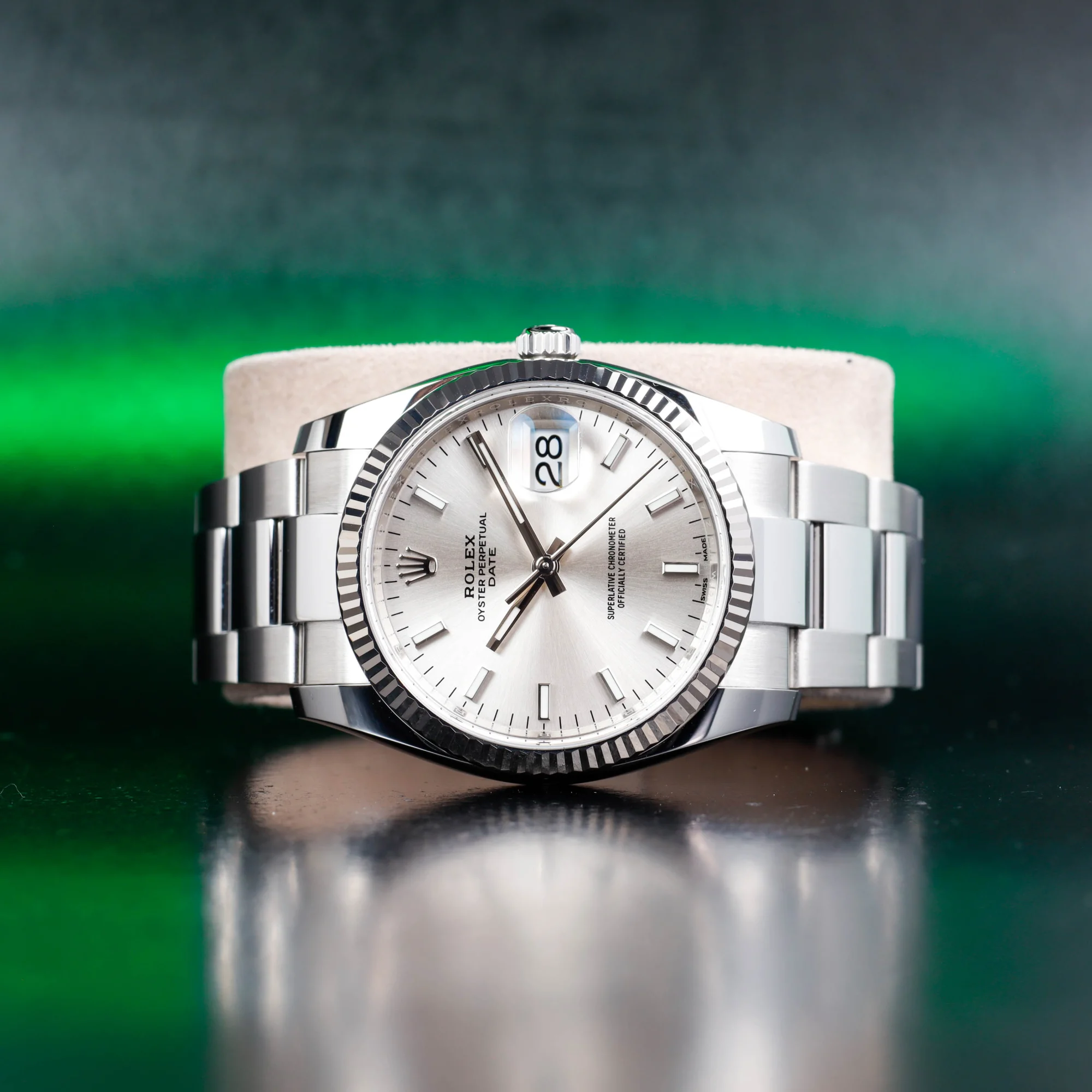 Rolex Oyster Perpetual Date 34 acciaio/oro bianco