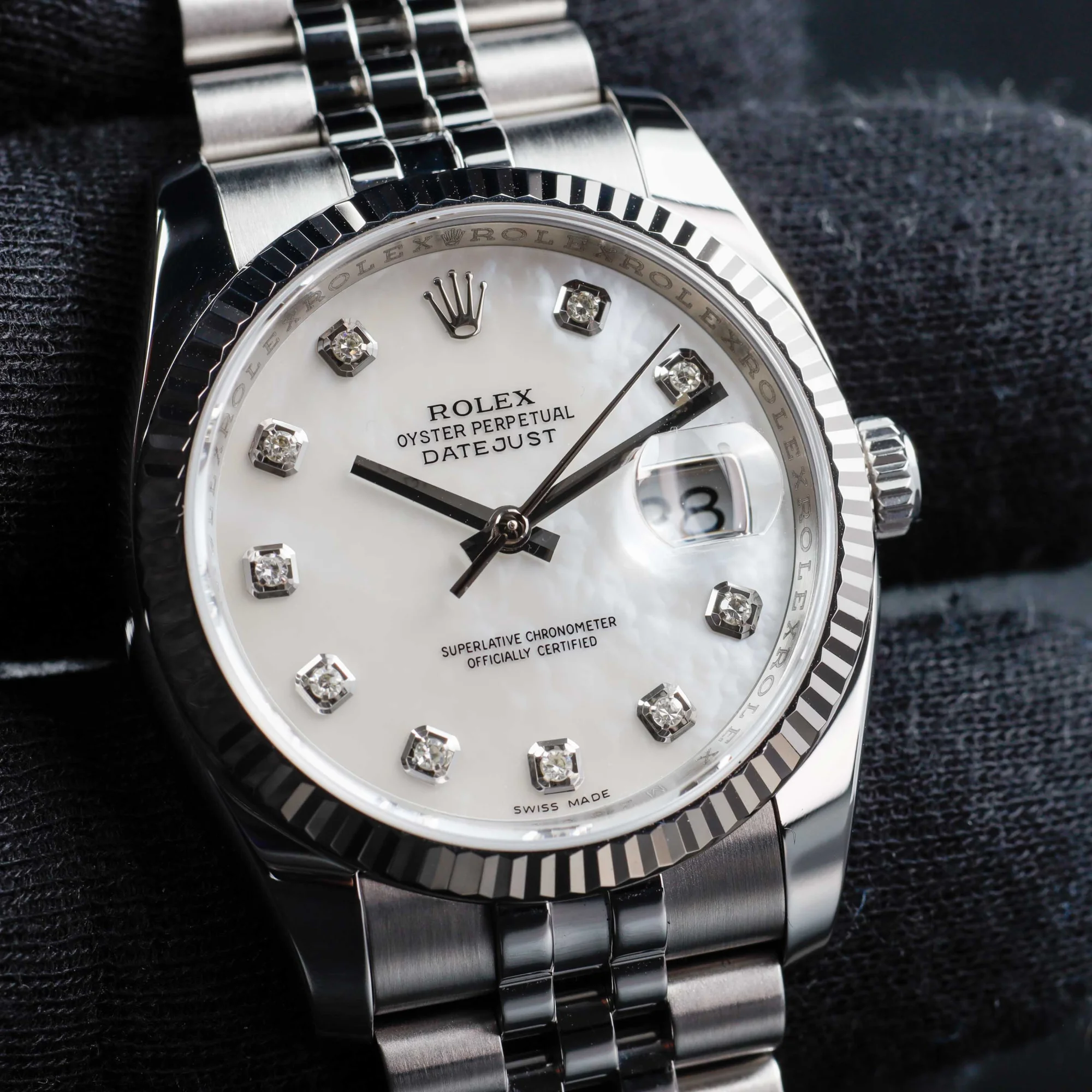 Rolex Datumjust 36 stahl/weißgold 10