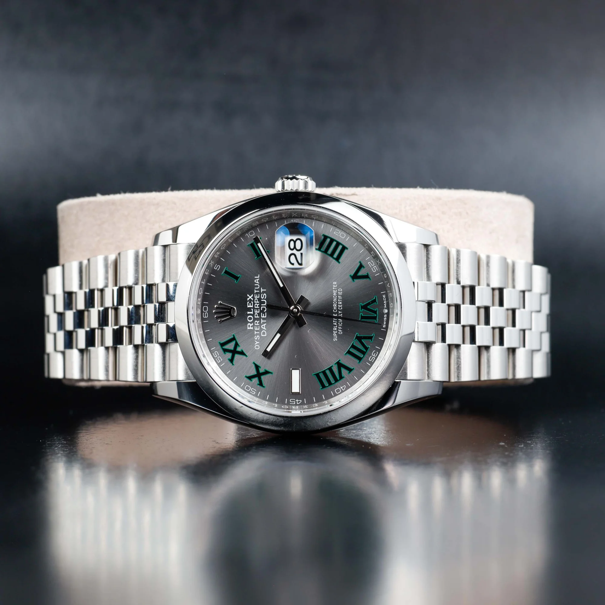 Rolex Datejust 36 wimbledon acciaio 2