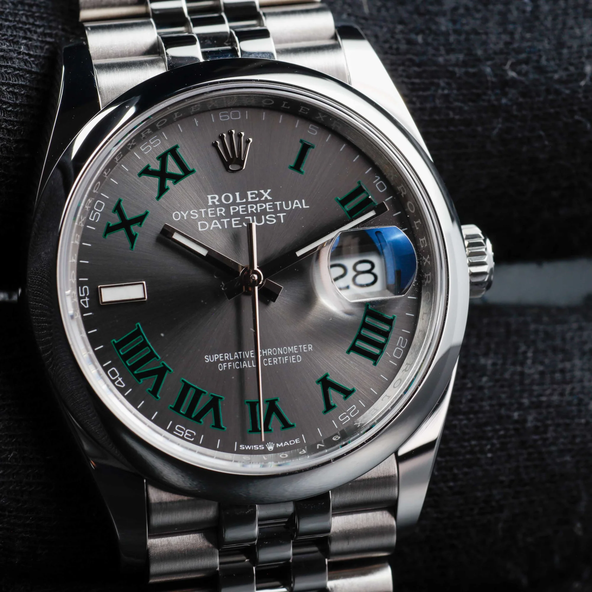 Rolex Datejust 36 wimbledon acciaio 9
