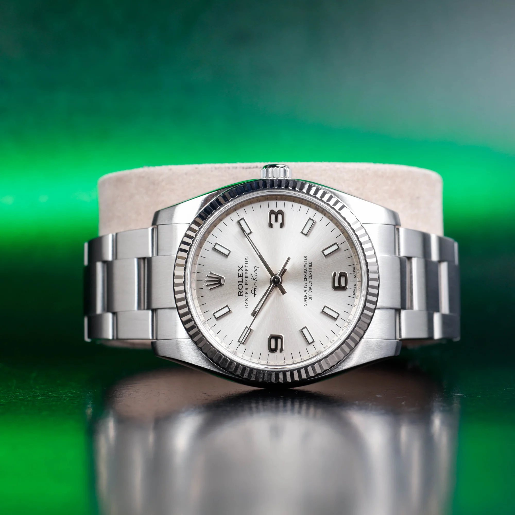 Rolex Air-king 34 acier/or blanc