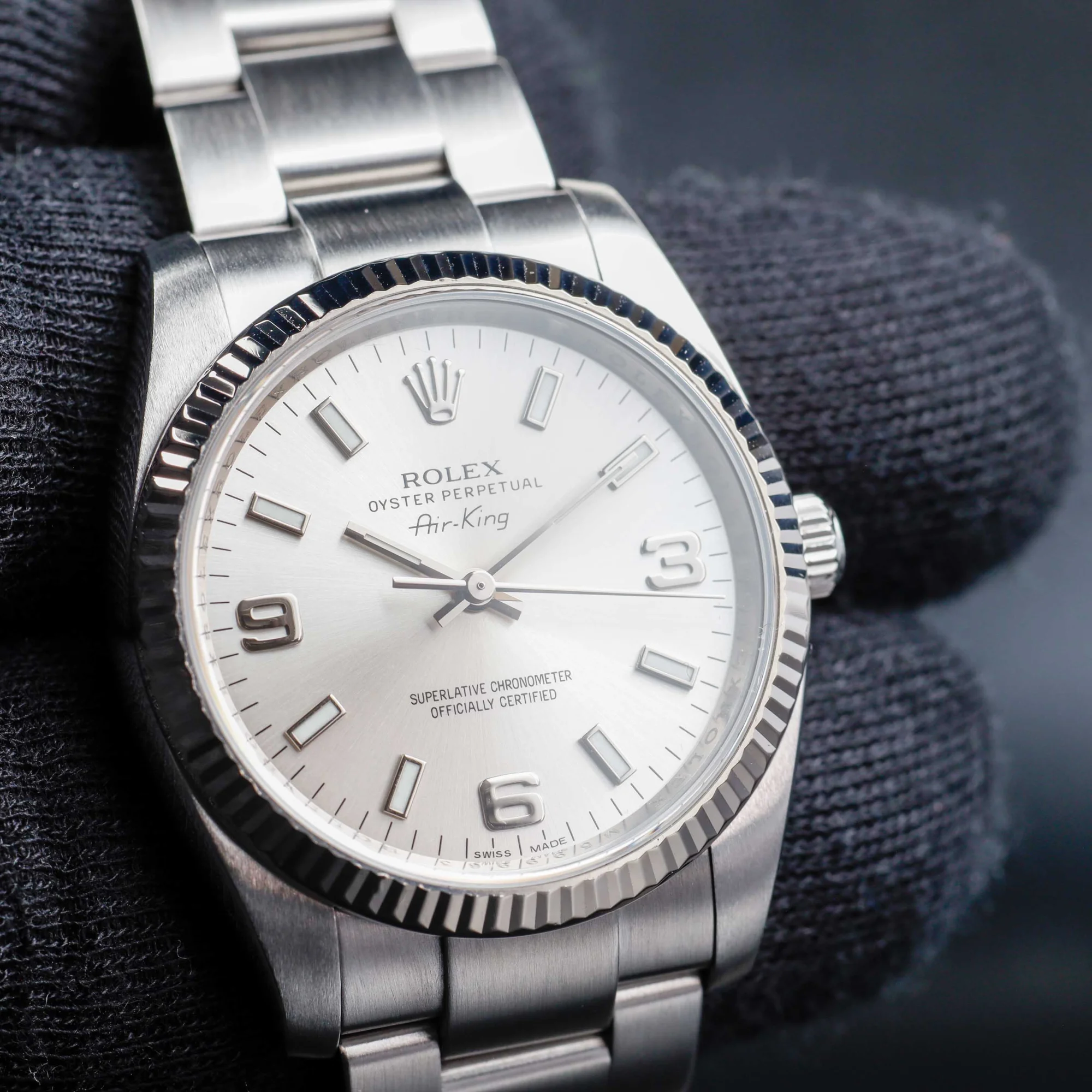Rolex Air-king 34 acier/or blanc 10