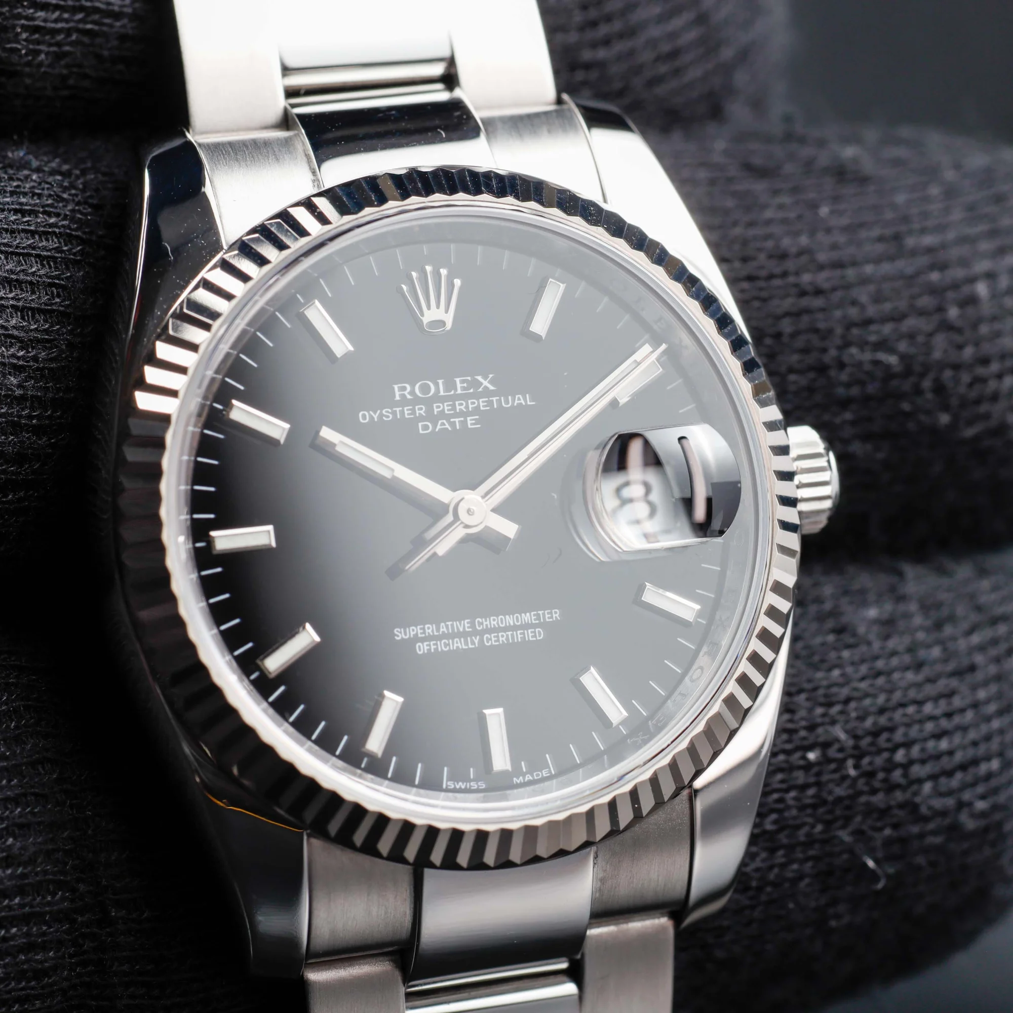 Rolex Oyster Perpetual Date 34 acier/or blanc 10
