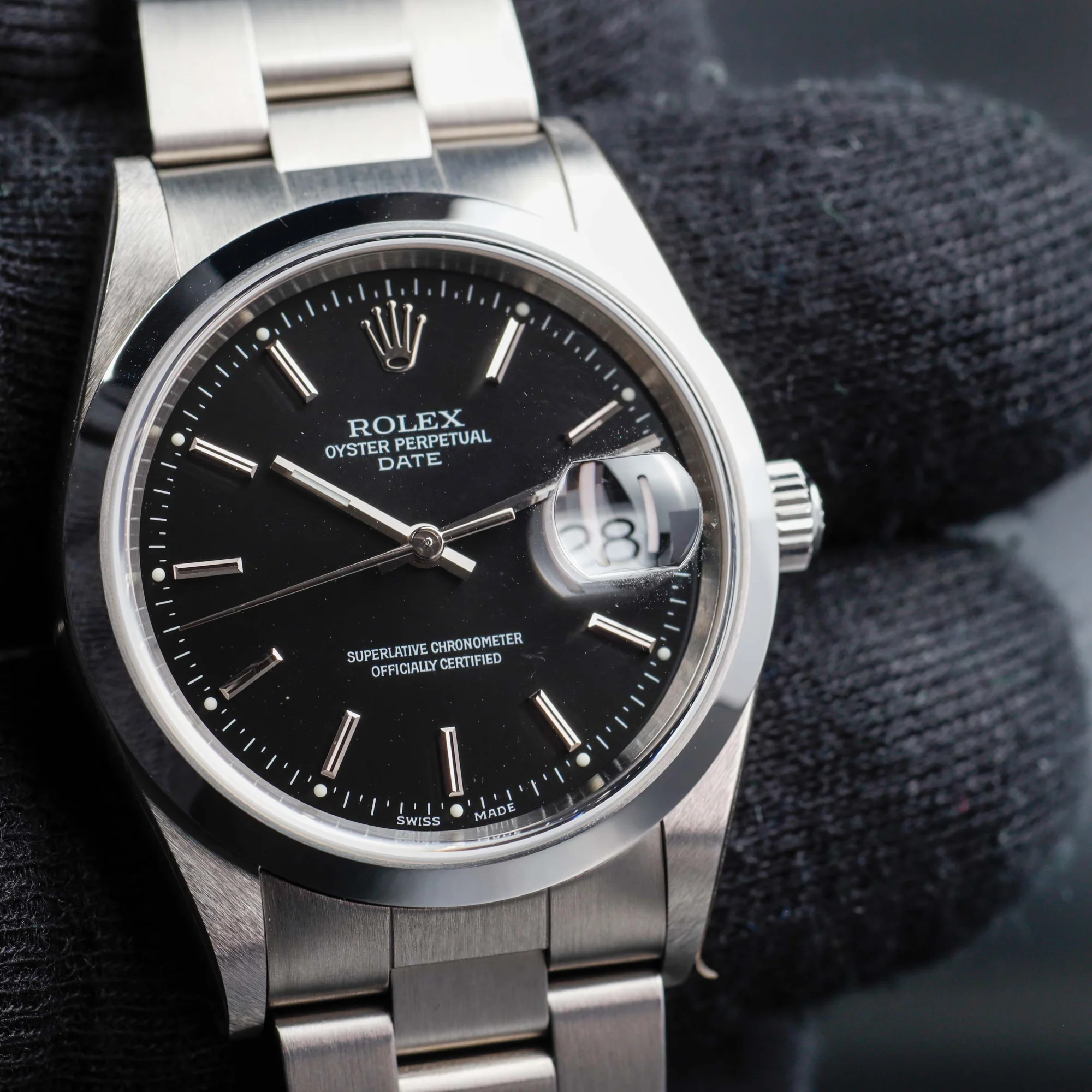 Rolex Oyster Perpetual Date 34 nos Zustand. stahl 10